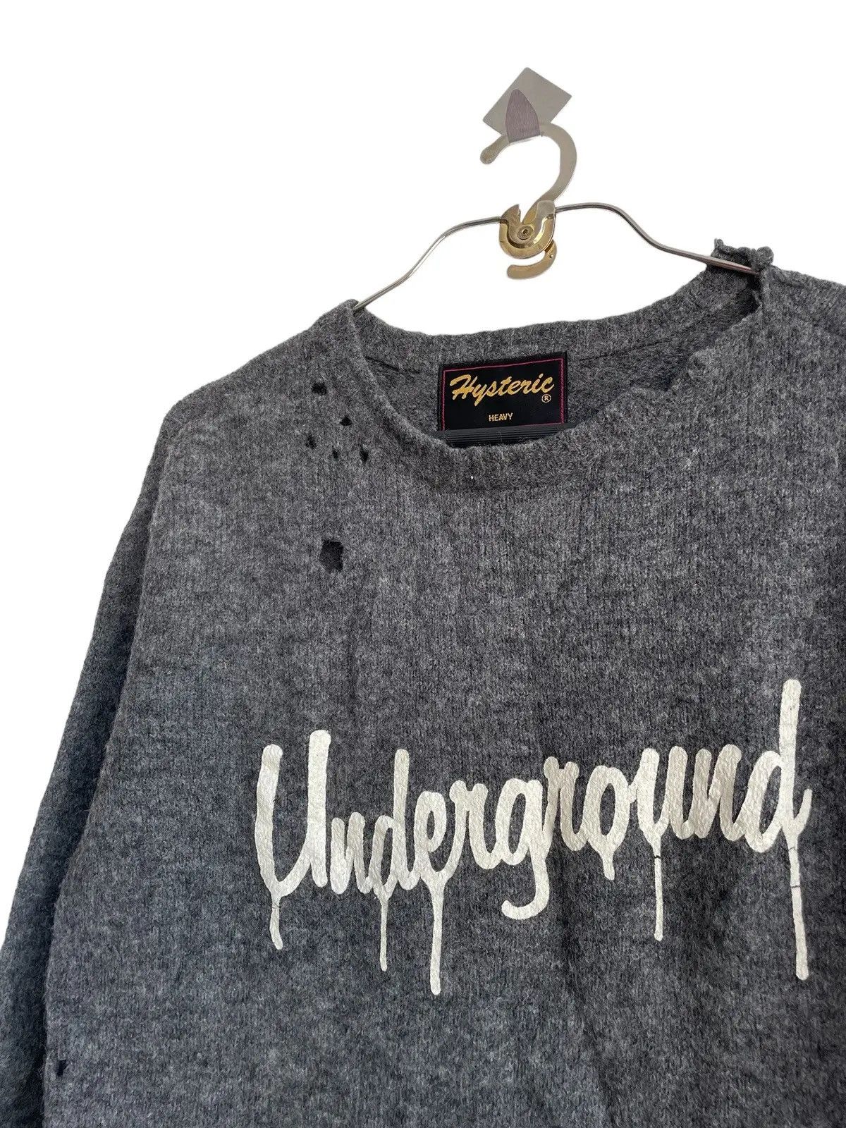 Hysteric Glamour Old Hysteric "Underground" Distressed Wool Kurt Knitwear Size US M / EU 48-50 / 2 - 4 Thumbnail