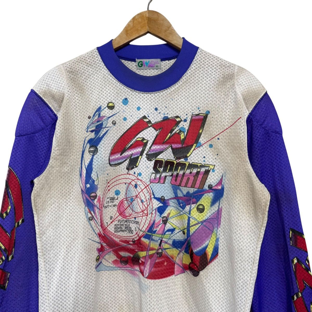 Gear for Sports Vintage 1990 GW Sport Futuristic Motorcross Riding Jersey Size US L / EU 52-54 / 3 - 3 Thumbnail