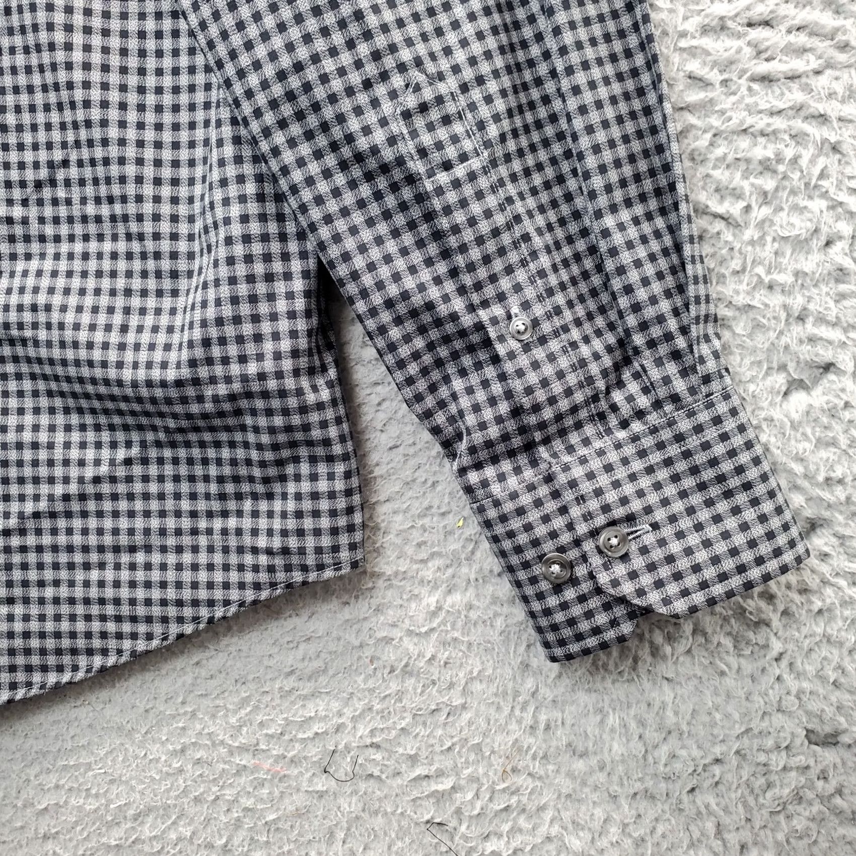 Egara Egara Shirt Mens XL Multi Checkered Non-Iron Roll Cuff Long Sleeve Button Down Size US XL / EU 56 / 4 - 7 Thumbnail