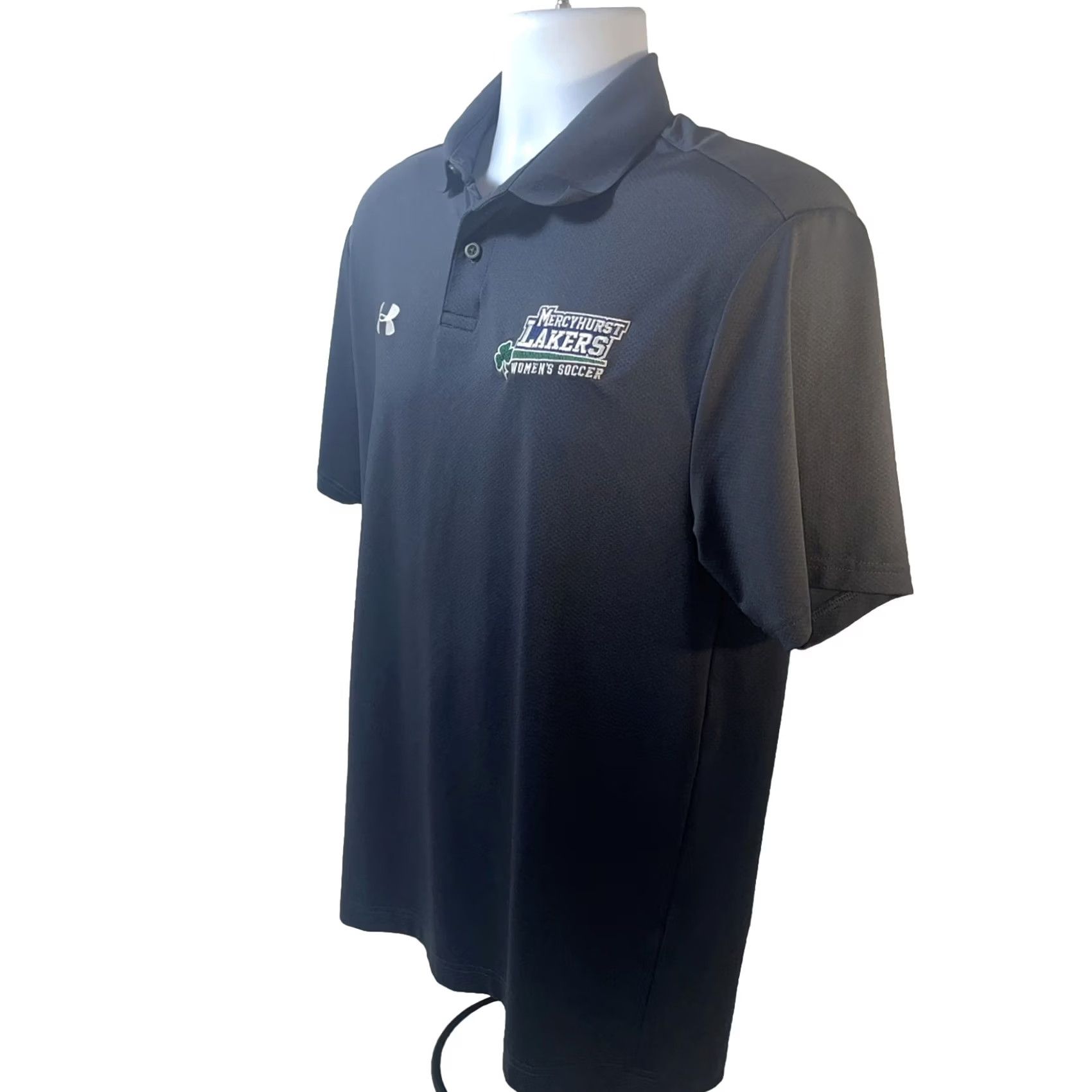 Under Armour Mercyhurst University Lakers Women Soccer Polo Shirt - Gray - Medium - Under Armour HeatGear Size M / US 6-8 / IT 42-44 - 2 Thumbnail