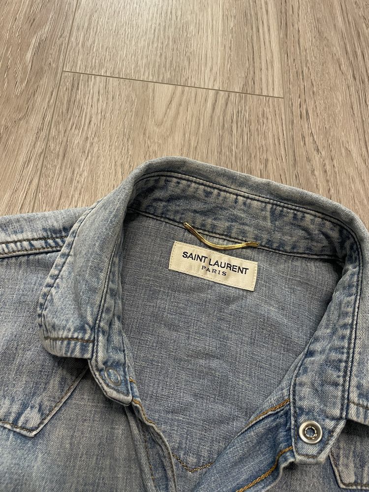 Saint Laurent Paris Saint Laurent Paris 2014 Japan Unisex Denim Shirt Size US M / EU 48-50 / 2 - 5 Thumbnail
