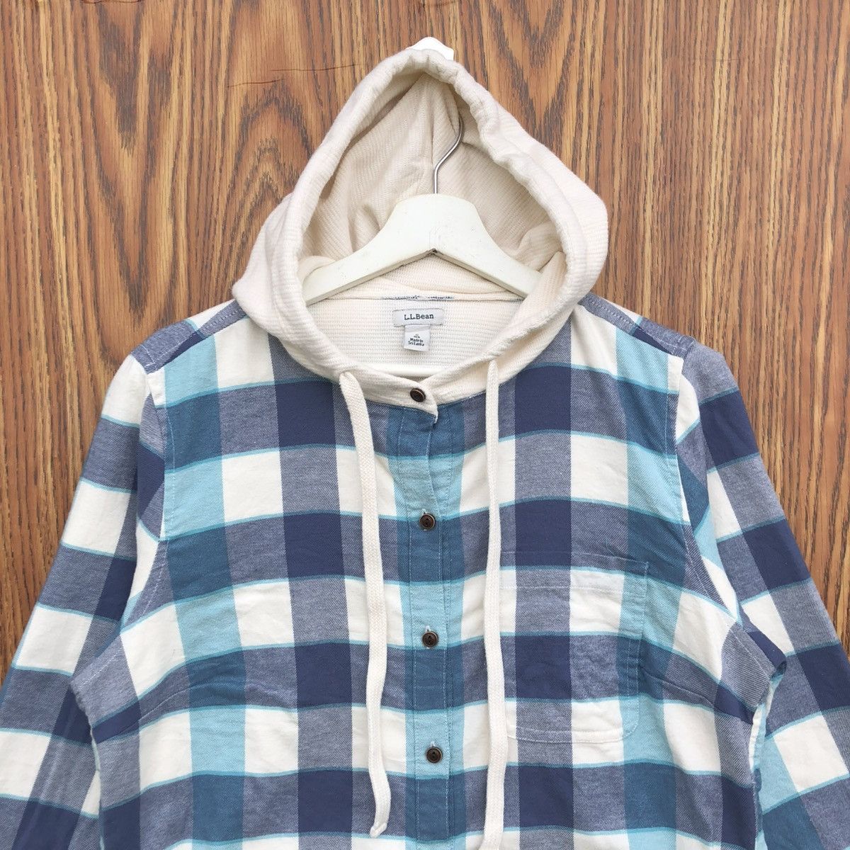 L.L. Bean Vintage L.L. Bean Hooded Flannel Shirt Jacket Button up Size US S / EU 44-46 / 1 - 3 Thumbnail