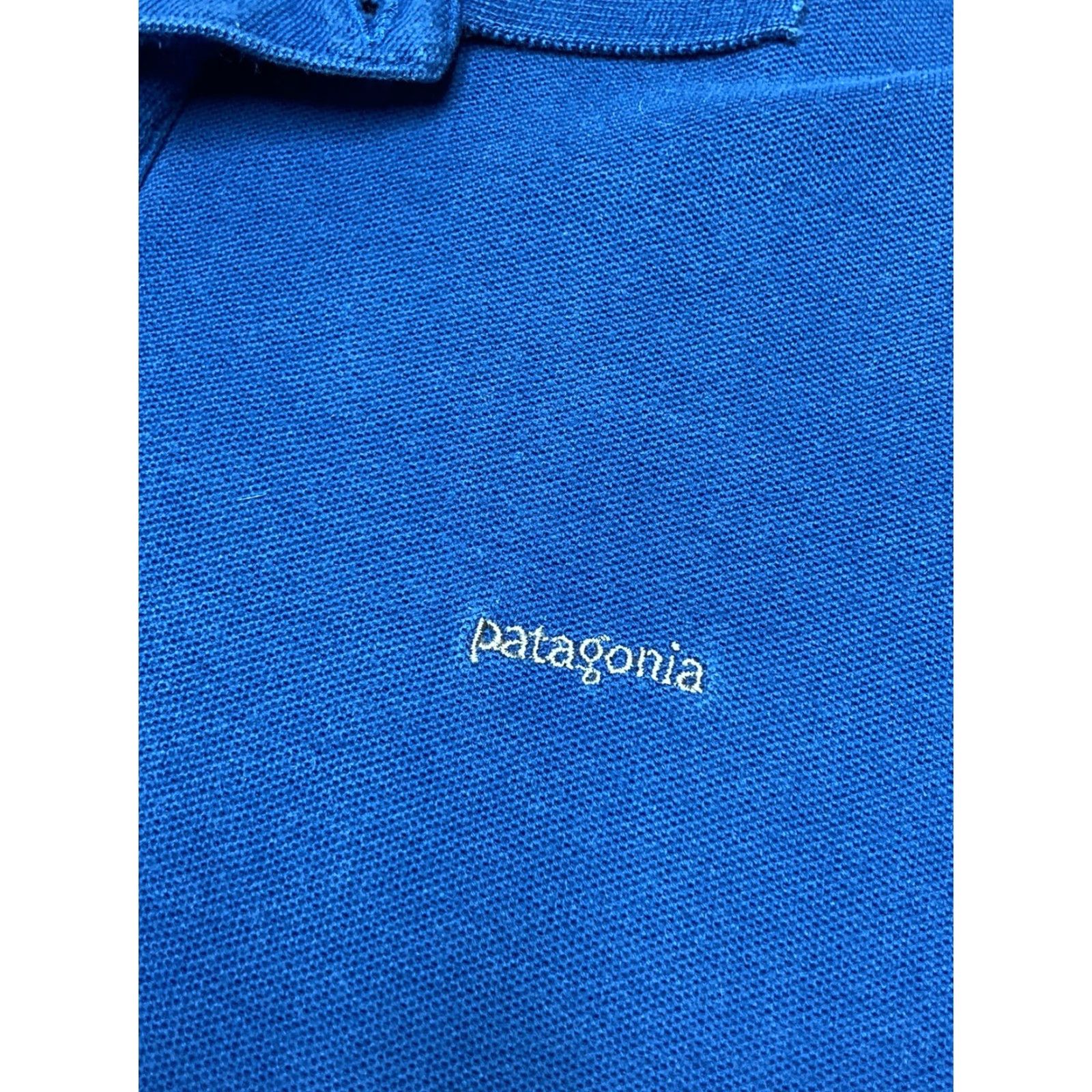 Patagonia VINTAGE Patagonia Organic Cotton 1/4 Button Up Shirt Polo Golf Navy Blue Mens XL Vtg - Shirt Mens XL Blue Size US XL / EU 56 / 4 - 3 Thumbnail