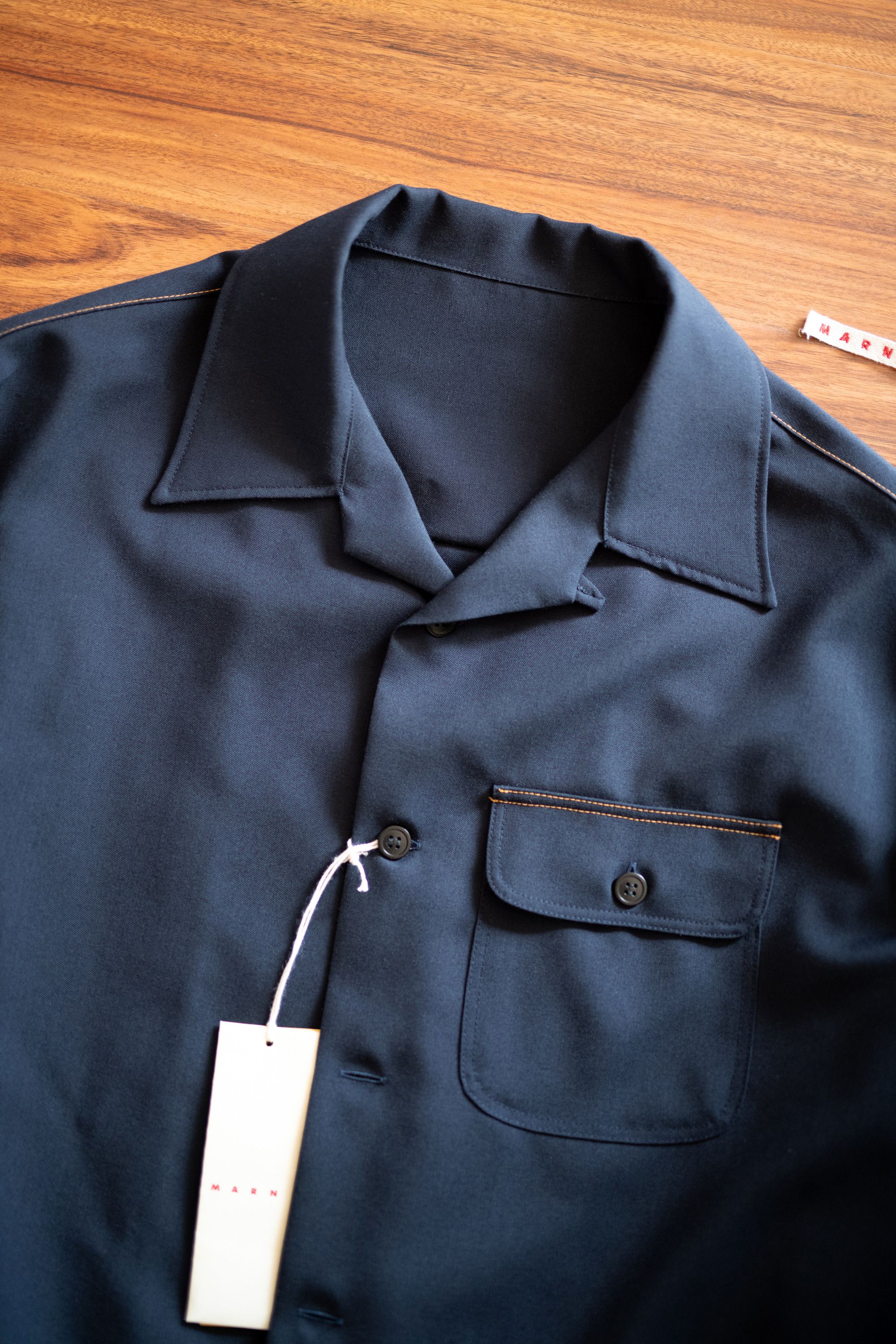 Marni $775 Marni Wool Camp Collar Shirt Size 52 Made in Italy Size US L / EU 52-54 / 3 - 5 Thumbnail