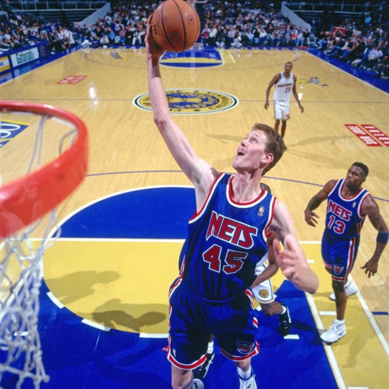 Champion × NBA SIGNED BRADLEY #45 New Jersey Nets 90s CHAMPION 44 NBA vtg Size US L / EU 52-54 / 3 - 3 Thumbnail