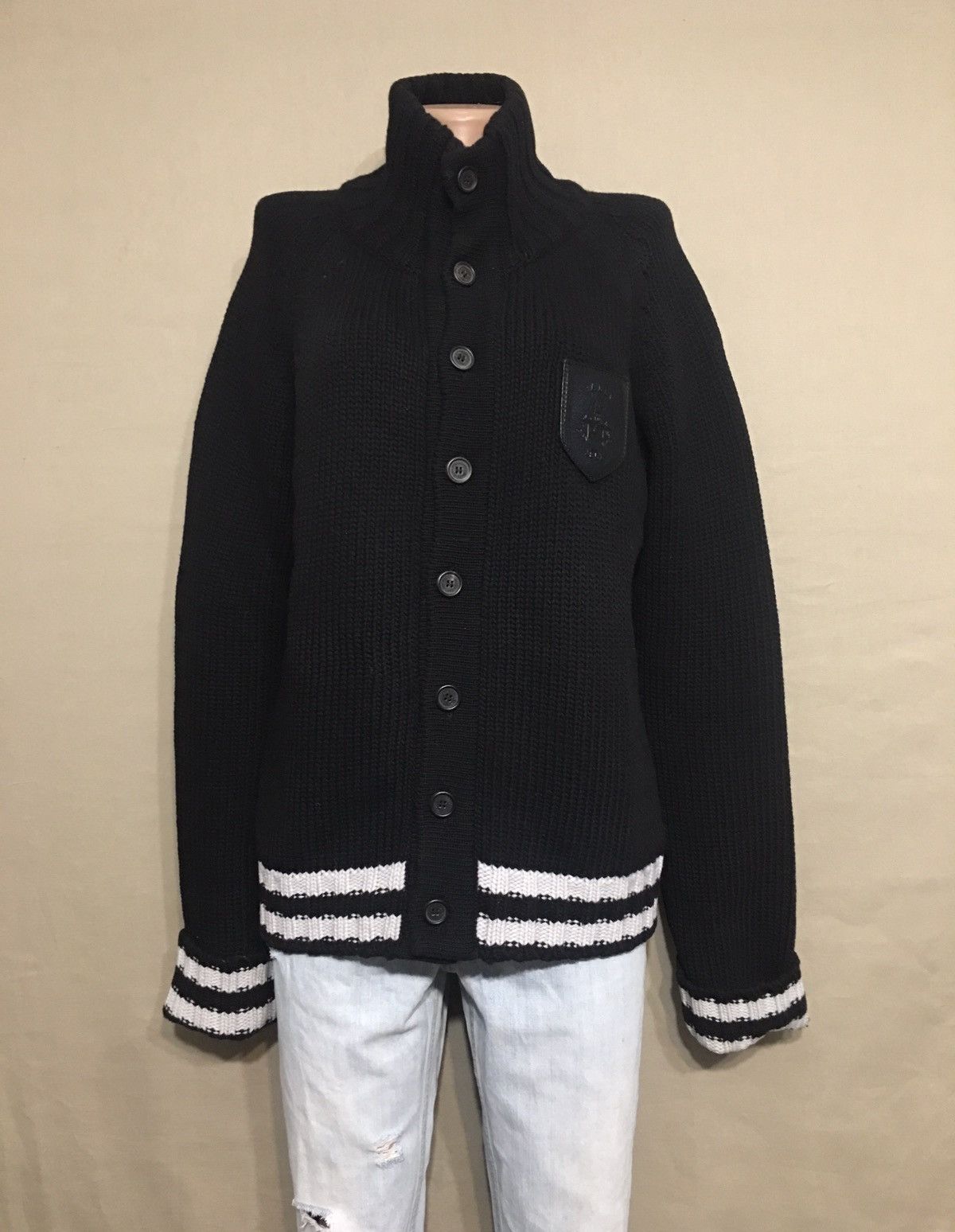 Bally BALLY Black Cable Knit Cardigan Sweater Merino Wool EU 48 Size XL / US 12-14 / IT 48-50 - 3 Thumbnail