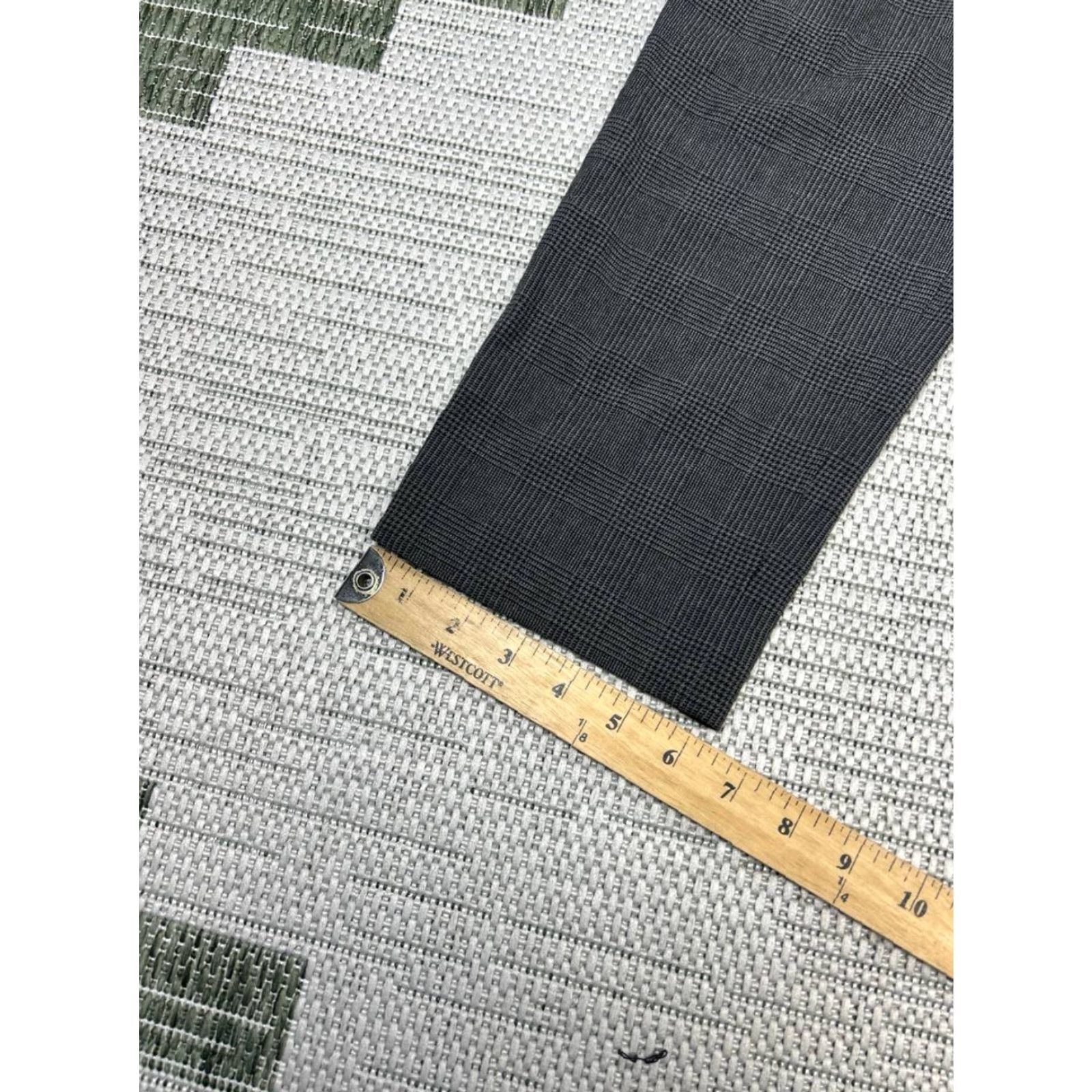 Aritzia Aritzia Babaton Conan Pants Womens 6 Gray Houndstooth Plaid Stretch Cropped Tapered Slim Front Flat Front Modern Casual Dress Pants Womens Size 28" / US 6 / IT 42 - 6 Thumbnail