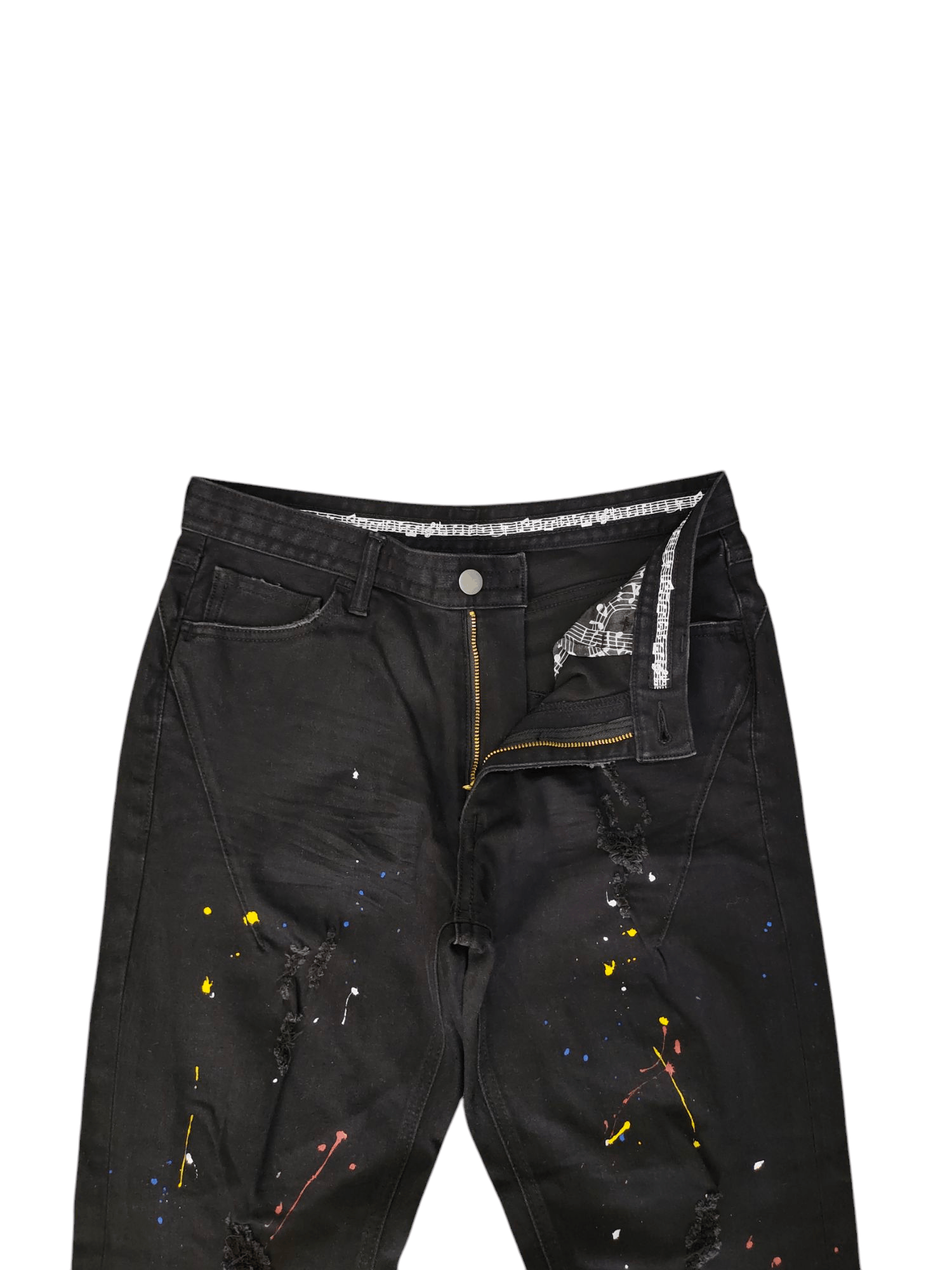 Number (N)ine Number (N)ine Painted Distress Denim Pants Size US 29 - 7 Thumbnail