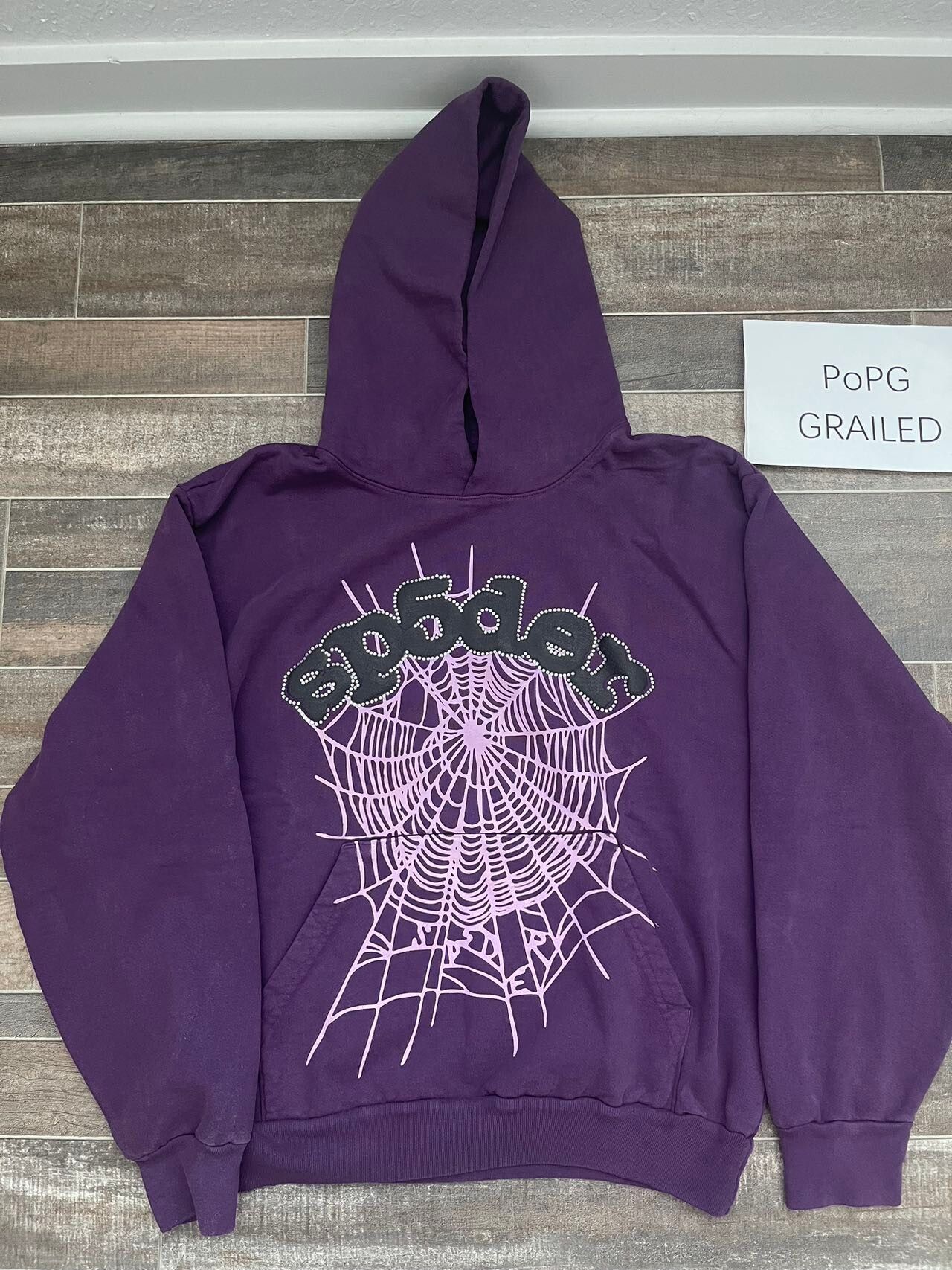 Young Thug Sp5der Web Hoodie Purple | Grailed