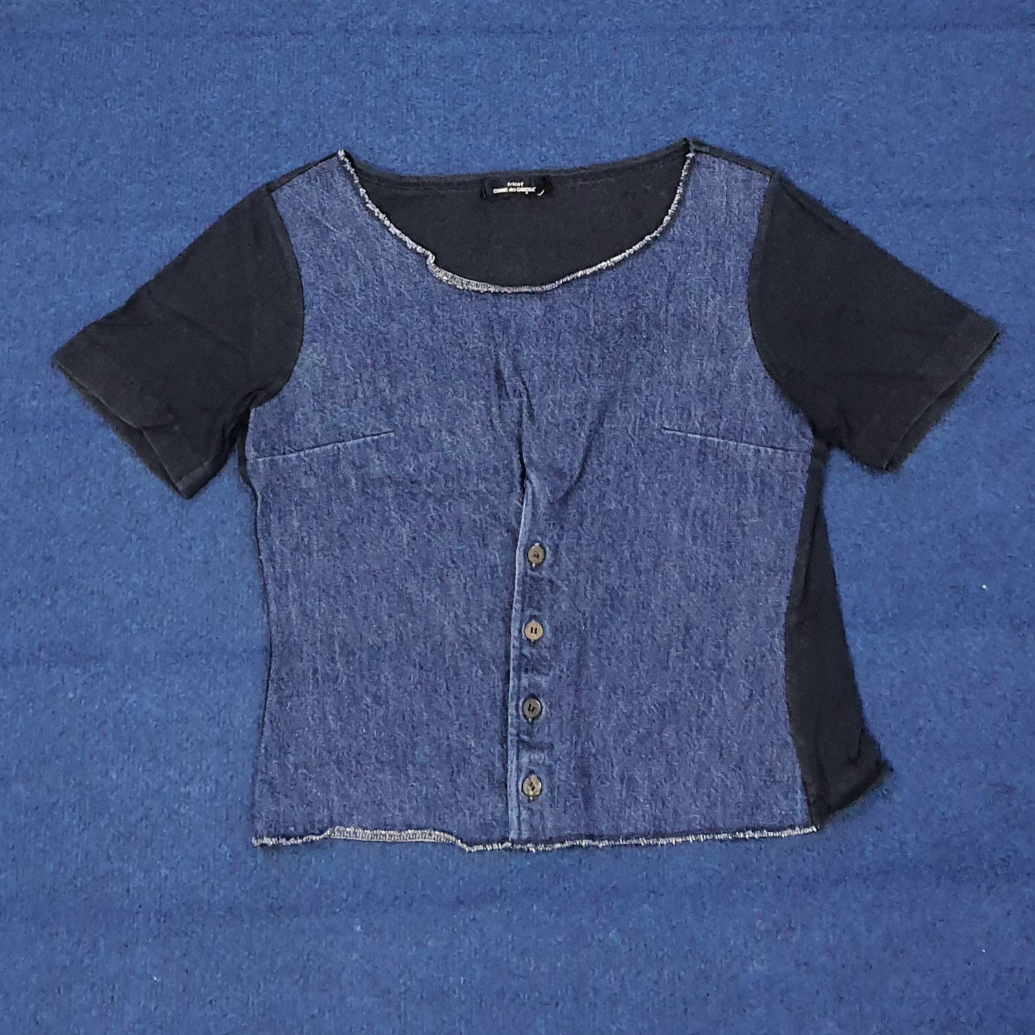 Tricot Comme des Garcons Vintage Tricot Comme Des Garcons Denim Tshirt C267N41 Size S / US 4 / IT 40 - 1 Thumbnail