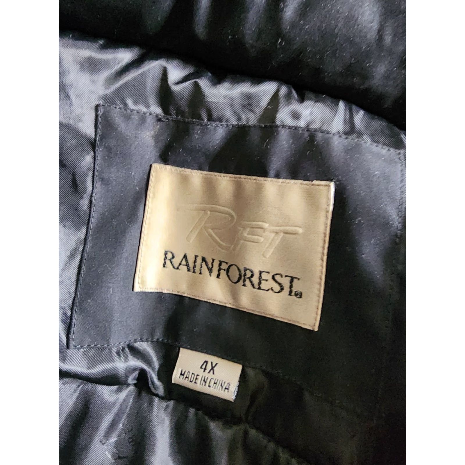 Vintage Rainforest Coat Mens 4XL Black Down Puffer Winter Jacket Parka Size US XXL / EU 58 / 5 - 7 Thumbnail