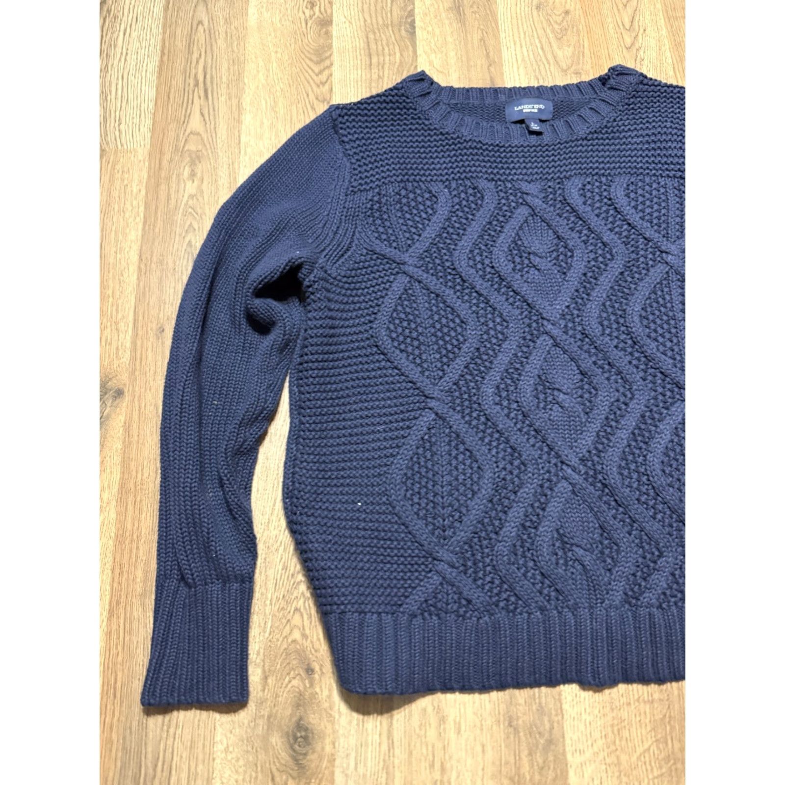 Lands' End Lands' End Sweater Woman's Size Large Blue Crewneck Pullover Knit Size L / US 10 / IT 46 - 3 Thumbnail
