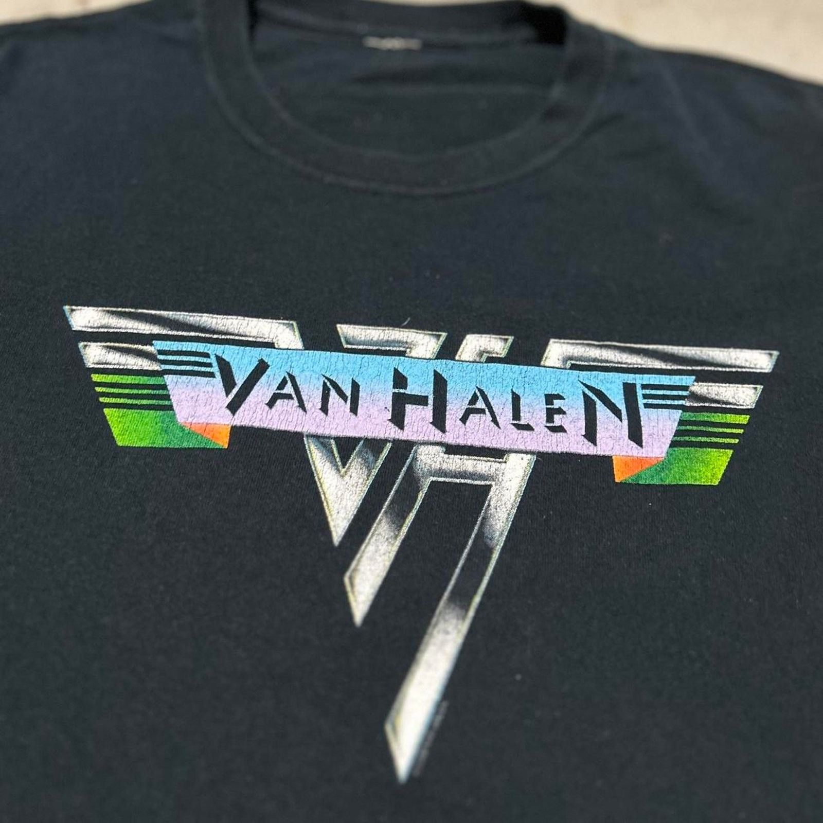 Other **Van Halen T-Shirt - Black with Purple & Green VH Logo** Size US M / EU 48-50 / 2 - 2 Thumbnail