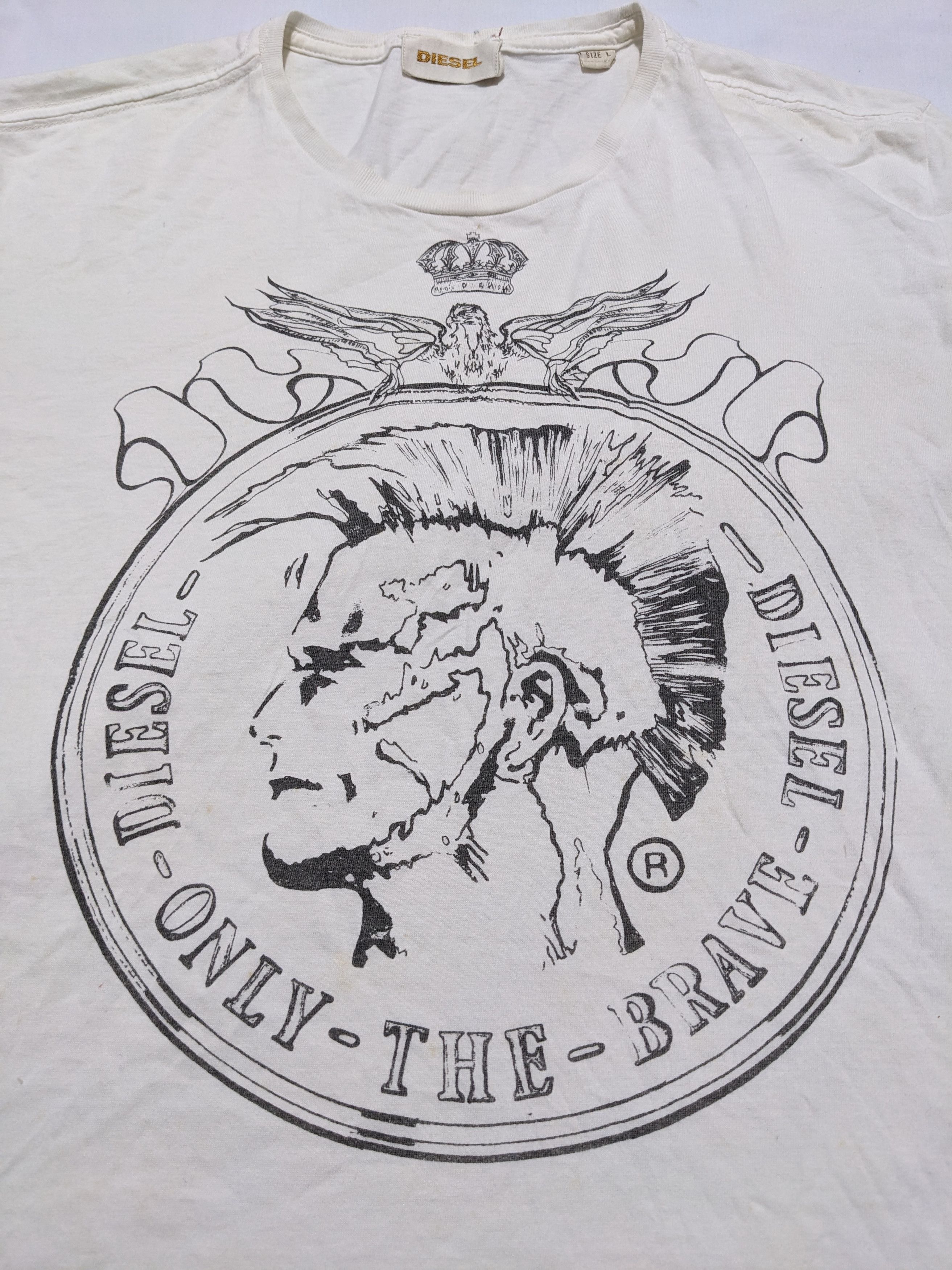 Diesel × Japanese Brand Y2K Diesel Big Punk Logo Only the brave archival tee shirt Size US S / EU 44-46 / 1 - 3 Thumbnail