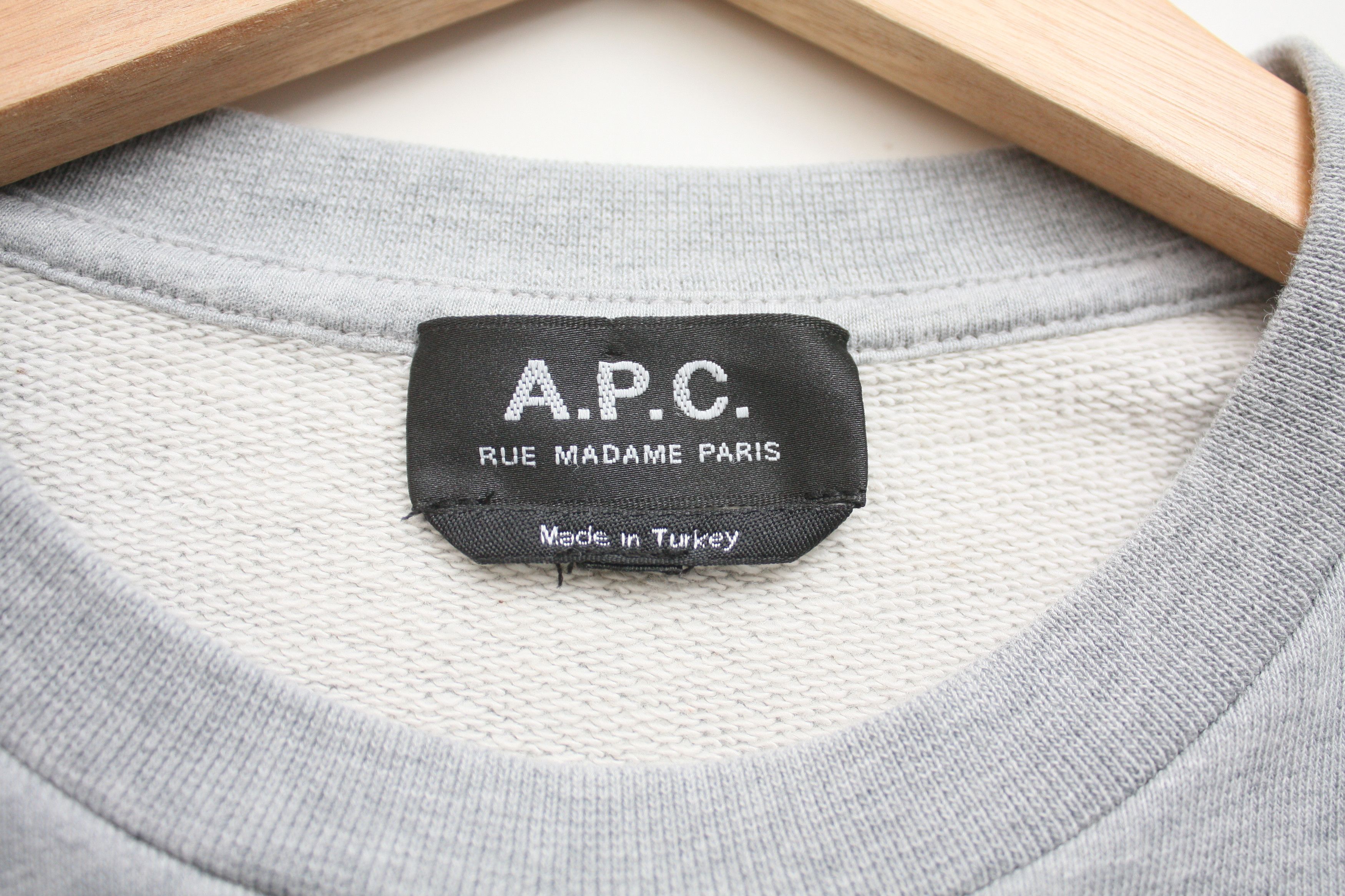 A.P.C. A.P.C. Logo Gray Sweatshirt Size US XS / EU 42 / 0 - 4 Thumbnail