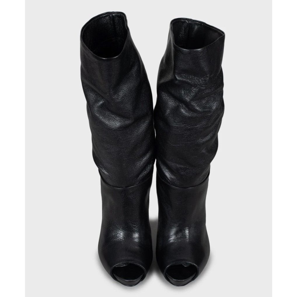 Alexander McQueen NWOB Alexander McQueen Black Leather Open-Toe Boots Sz.37 Size US 7 / IT 37 - 2 Thumbnail