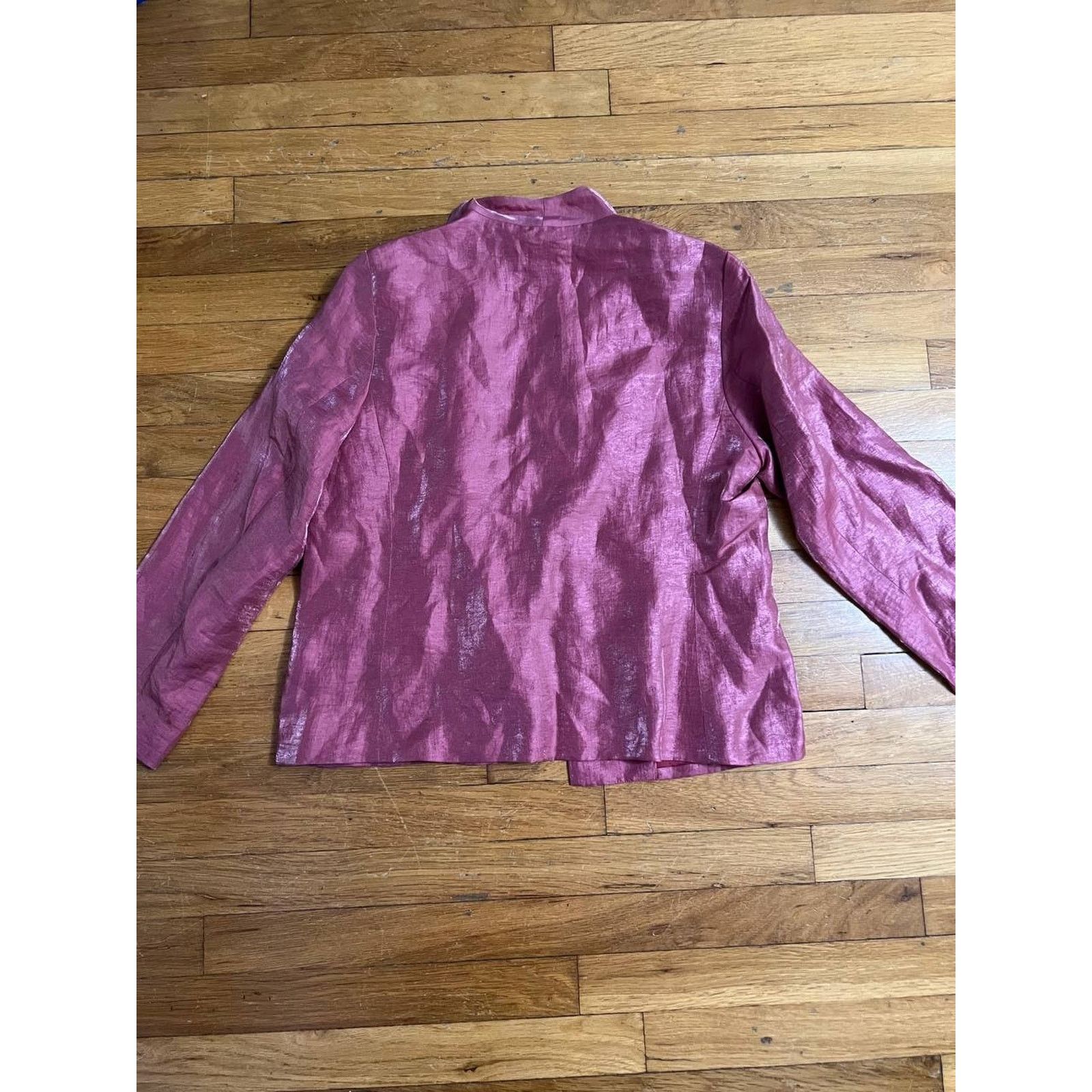 Eileen Fisher Eileen Fisher Metallic Jacket Rose Pink Small A001708 Size S / US 4 / IT 40 - 9 Thumbnail