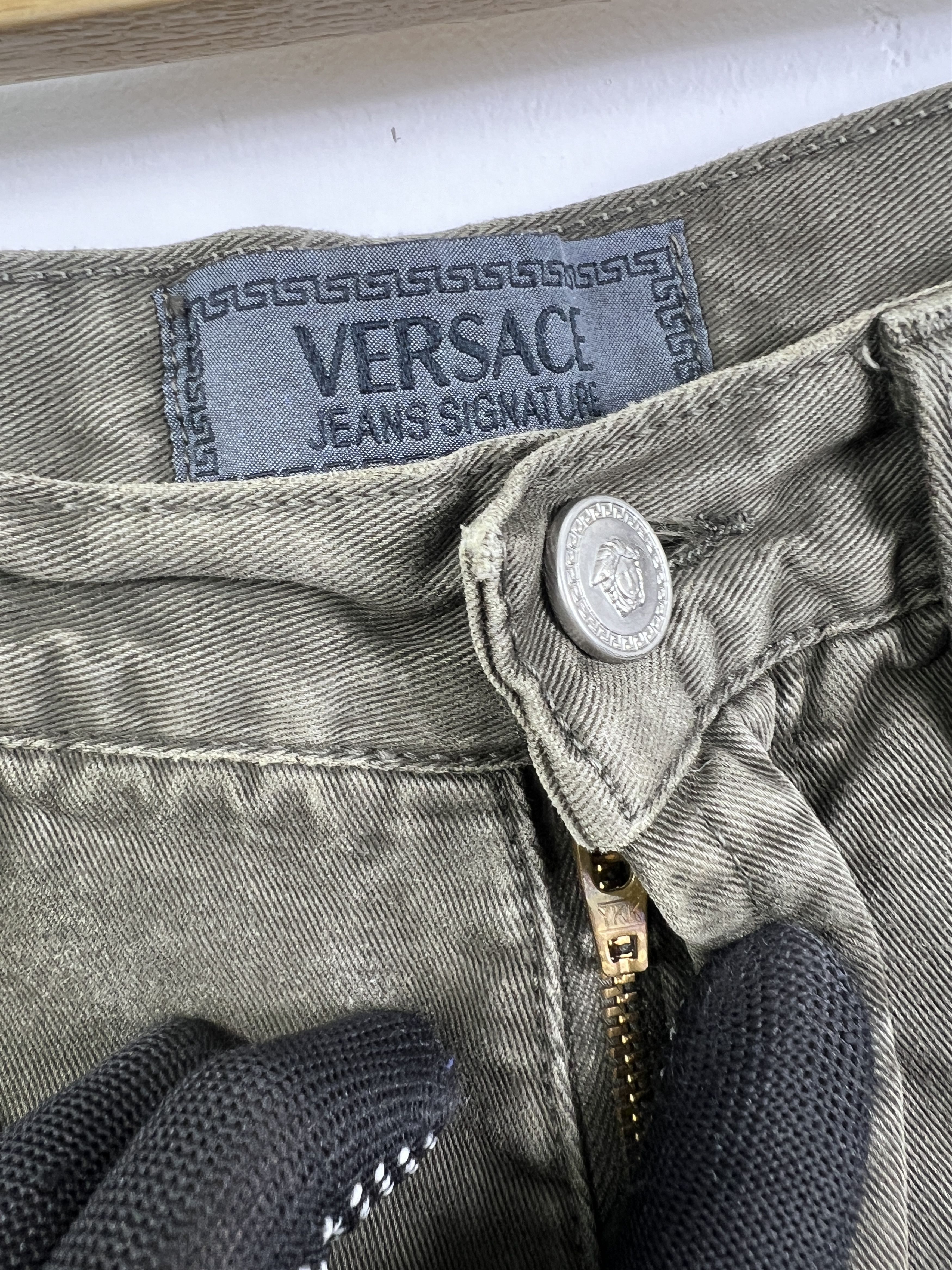 Versace Jeans Couture Vintage VERSACE Jeans Signature Khaki Green Denim GTMP154 Size US 30 / EU 46 - 5 Thumbnail