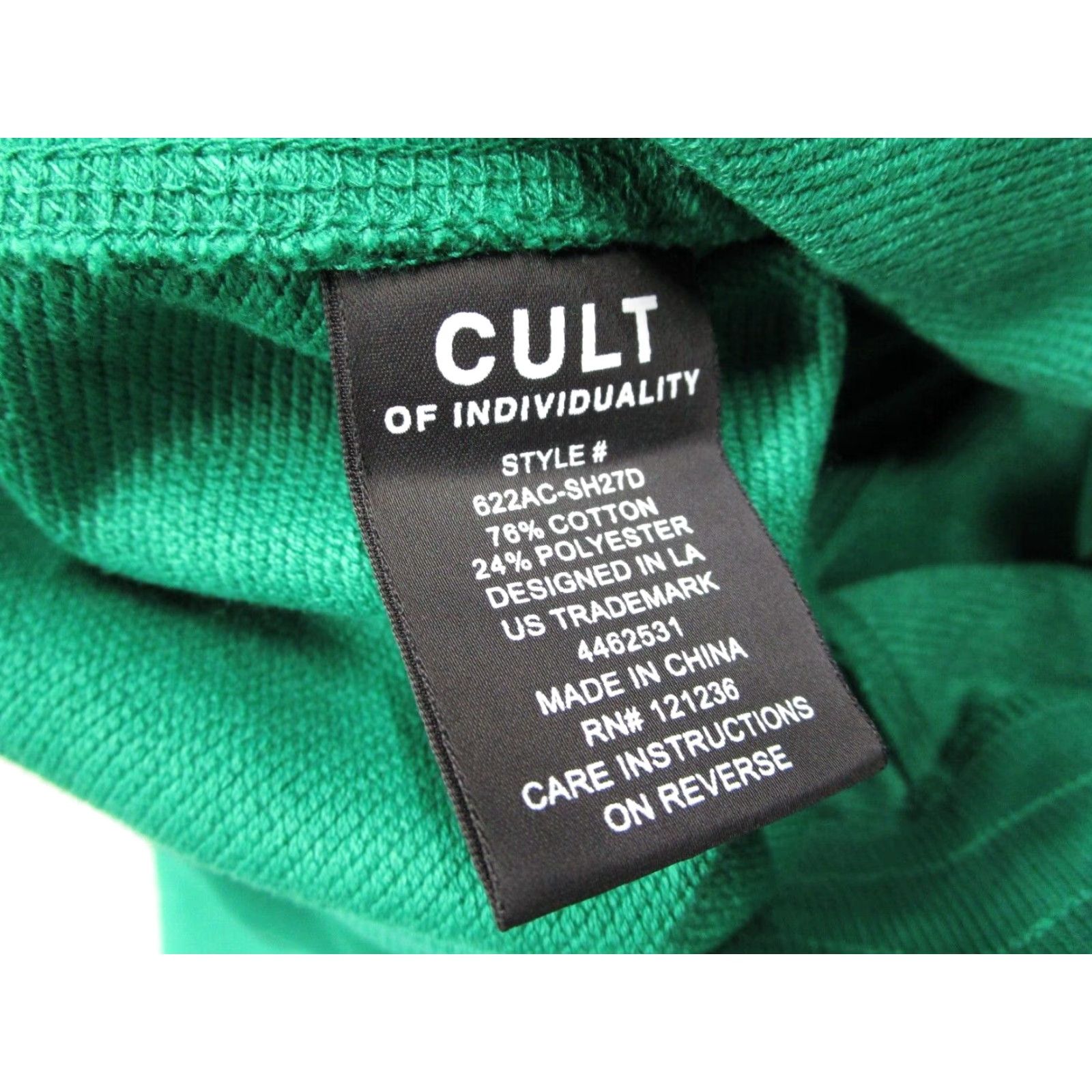 Cult Of Individuality Cult Of Individuality Mens Small Kelly Green Fleece Sweat Shorts 622AC-SH27D Size US 29 - 5 Thumbnail