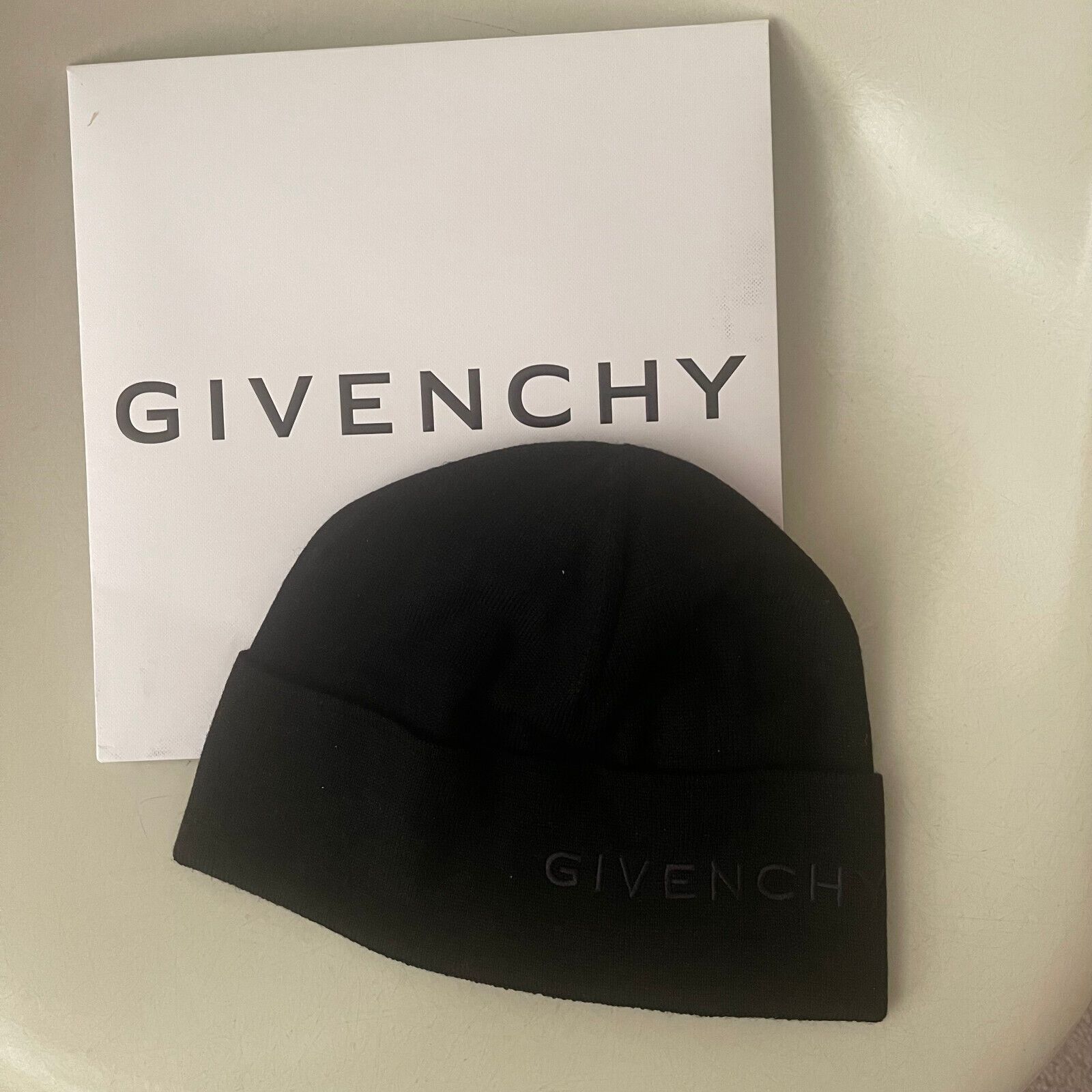 Givenchy Logo Beanie Watchcap Hat Wool 4G Emroidered Unisex NEW Size ONE SIZE - 2 Thumbnail