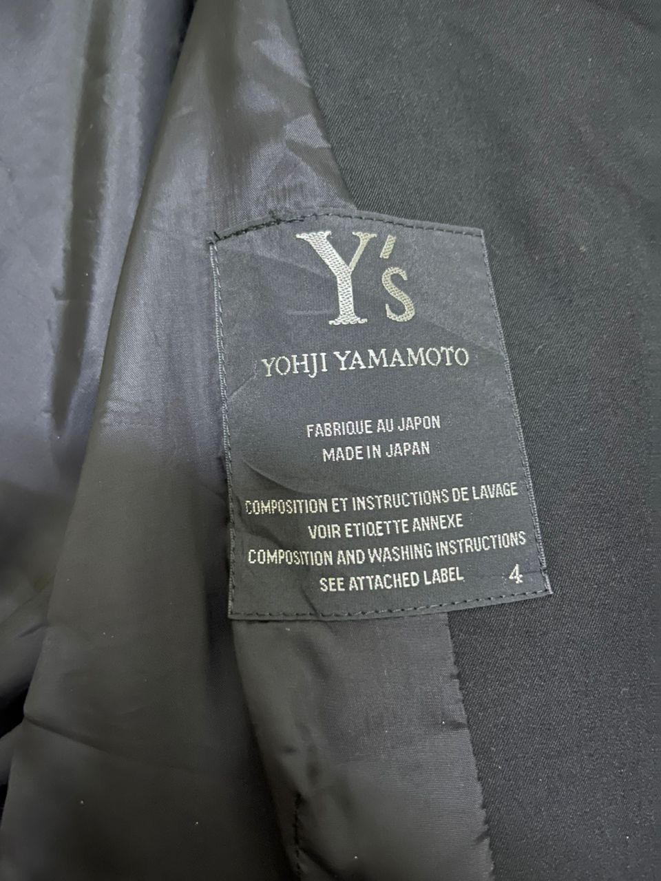 Yohji Yamamoto Yhoji Yamamoto x Y’s Wool Gabardine Jacket,4 Size Blazer Size M / US 6-8 / IT 42-44 - 15 Thumbnail