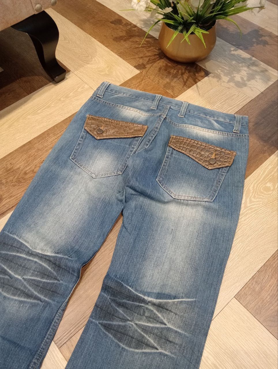 Japanese Brand JAPANESE ROOT THREE BLUE DENIM FLARED PANTS Size US 34 / EU 50 - 10 Thumbnail
