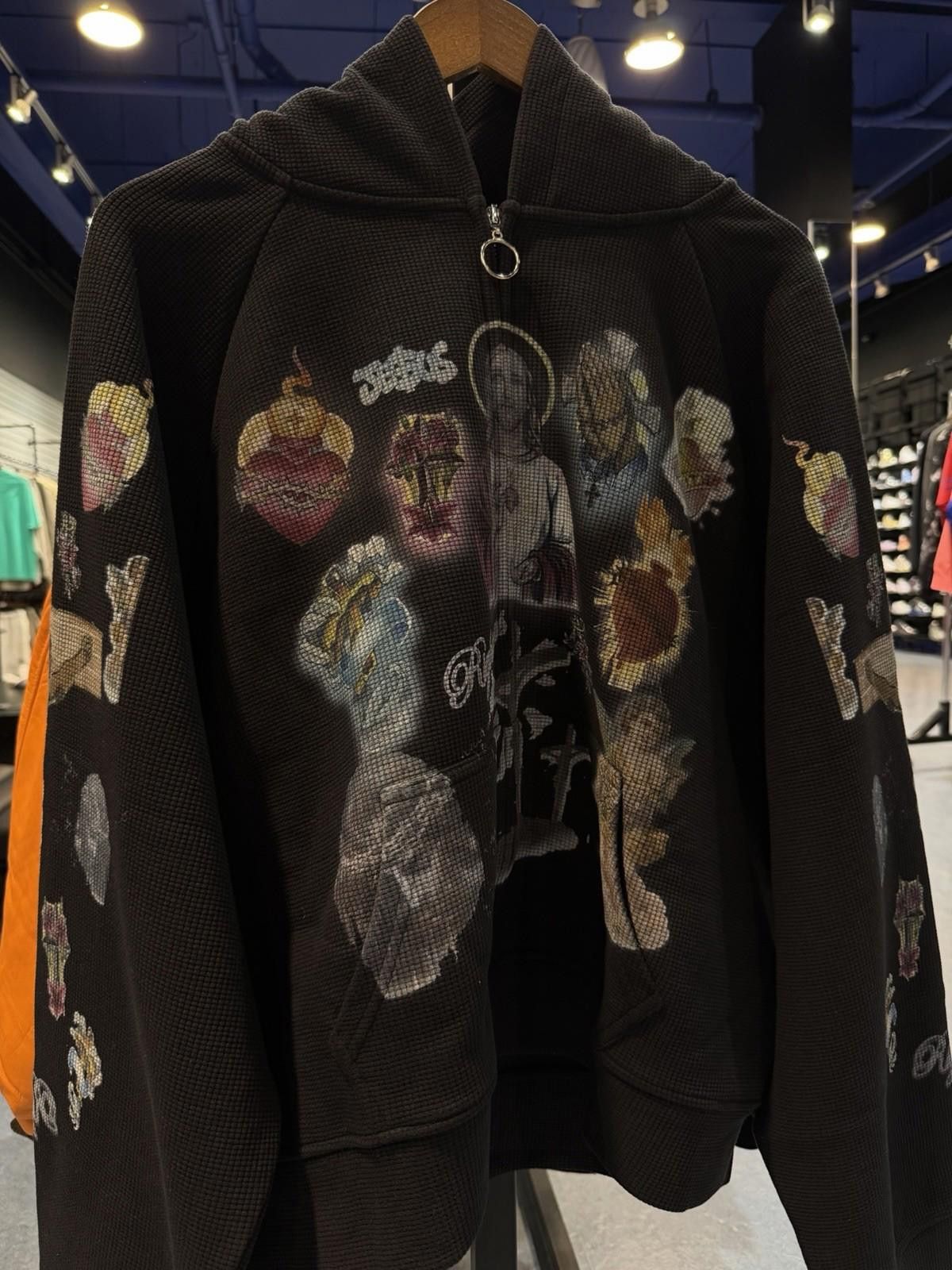 Other XL - We Are Righteous Black Thermal Zip Up Jesus Hoodie Size US XL / EU 56 / 4 - 4 Thumbnail