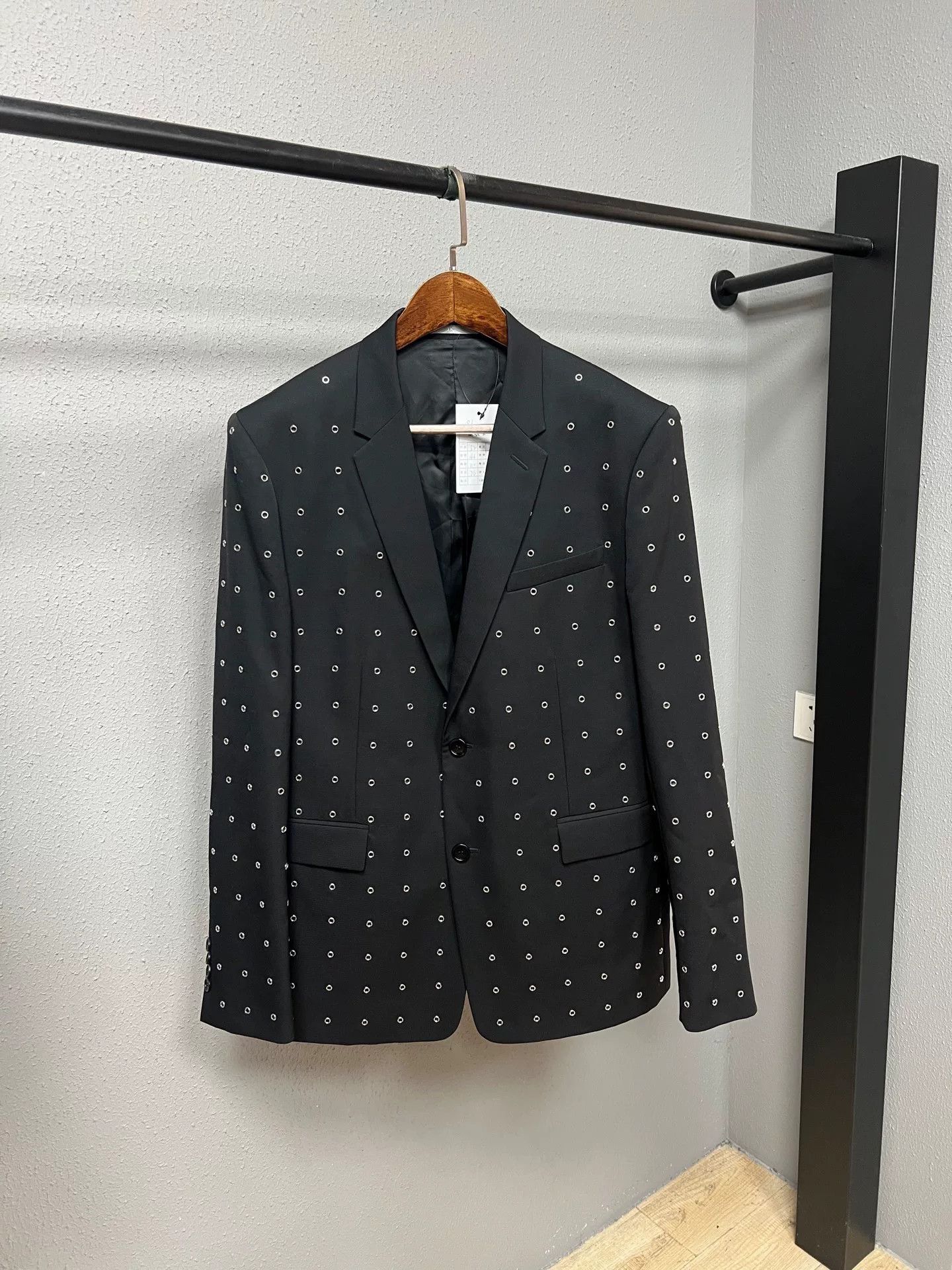 Dior black metallic suit by Dior Size US XL / EU 56 / 4 - 1 Thumbnail