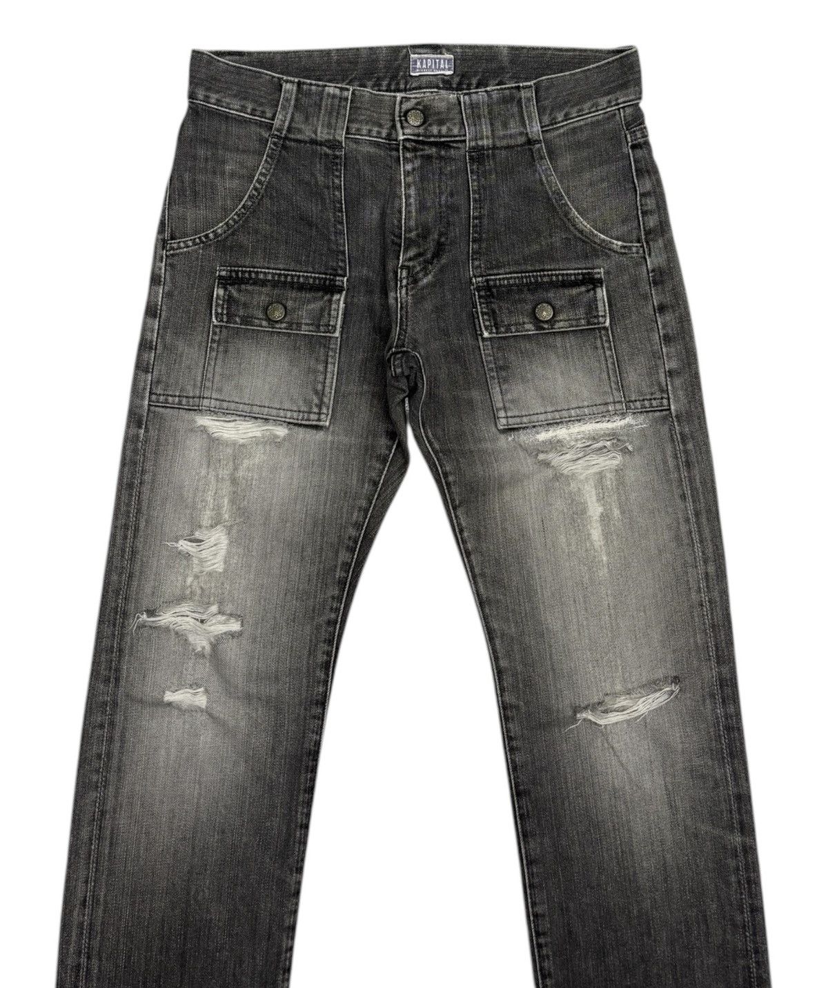 Kapital Kountry KAPITAL SLIM FIT DISTRESSED BUSH JEANS Size US 30 / EU 46 - 7 Thumbnail