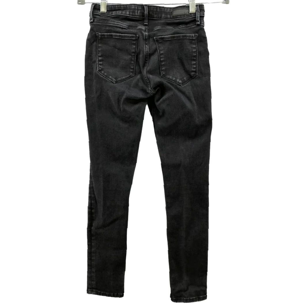 Abercrombie & Fitch Abercrombie & Fitch The Super Skinny Mid Rise Jeans Womens 2P 26 Black Denim Cotton Blend Zip Button Stretch Petite Short / 2S Small? Size 26" / US 2 / IT 38 - 2 Thumbnail