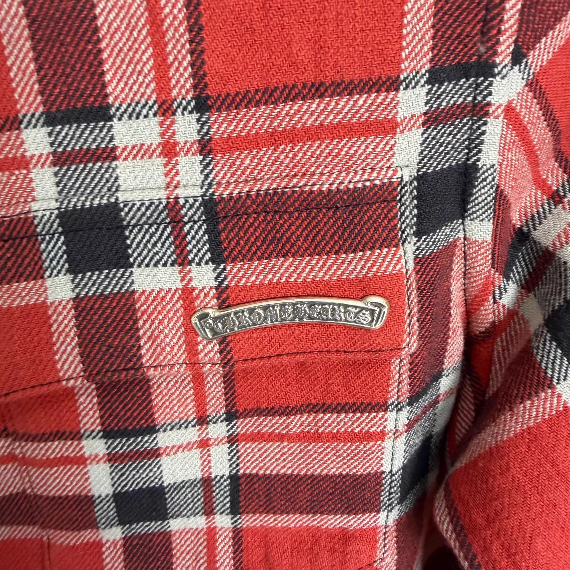 Chrome Hearts Chrome Hearts White Vine Red Check Shacket 12Y Size XS / US 0-2 / IT 36-38 - 4 Thumbnail