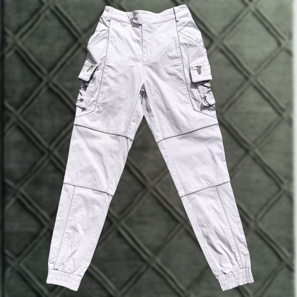 Vintage Maniere de Voir Grey Reflective Piped Cargo Pants Womens Size 6 Size 28" / US 6 / IT 42 - 1 Thumbnail