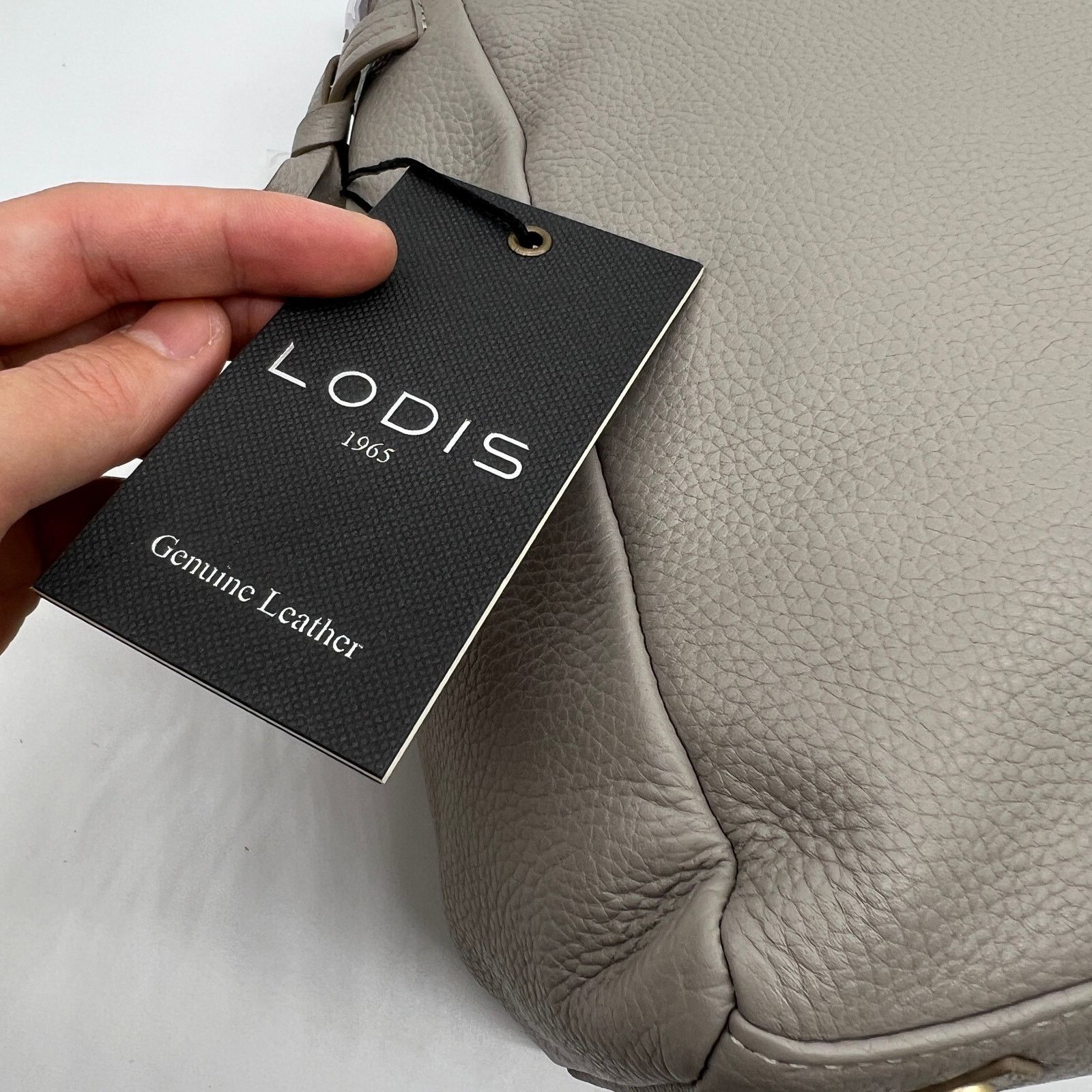 Other LODIS Womens Purse Texas Leather Grayson Shoulder Ash Gray Size ONE SIZE - 19 Thumbnail