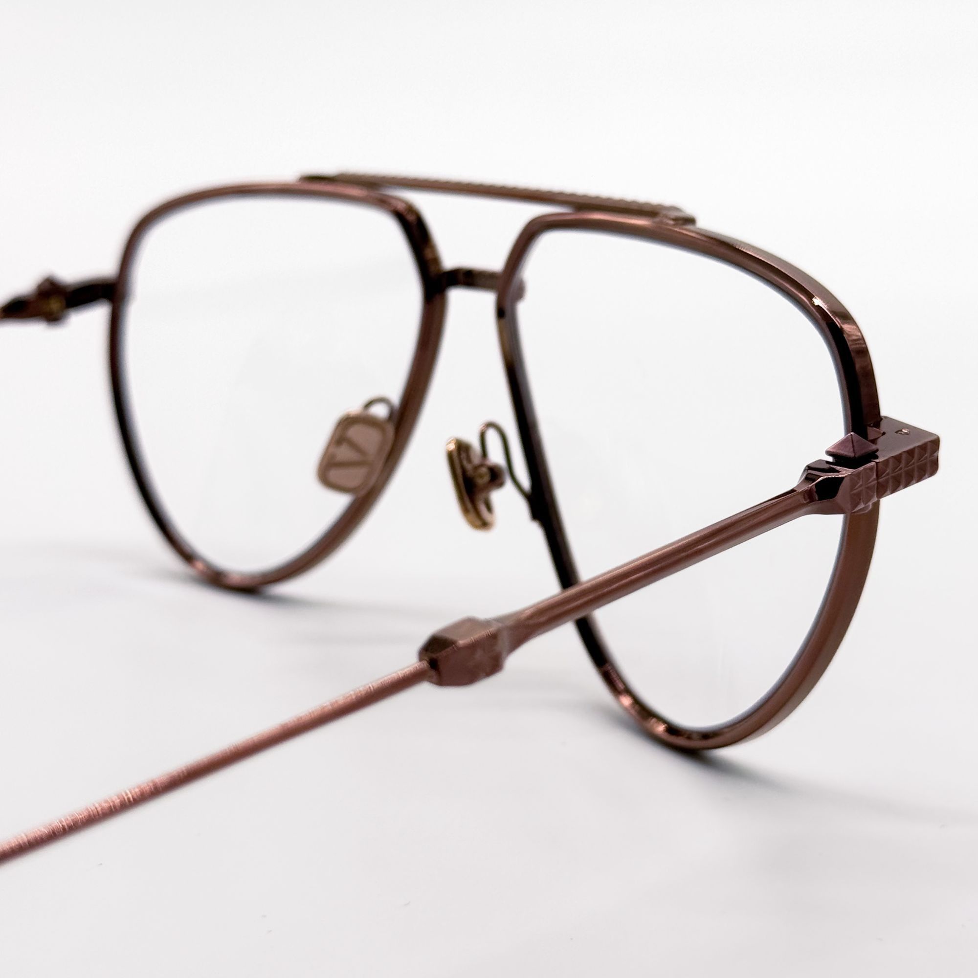 Valentino NEW VALENTINO V-STUD-II VLX-133C EYEGLASSES AVIATOR UNISEX G Size ONE SIZE - 5 Thumbnail