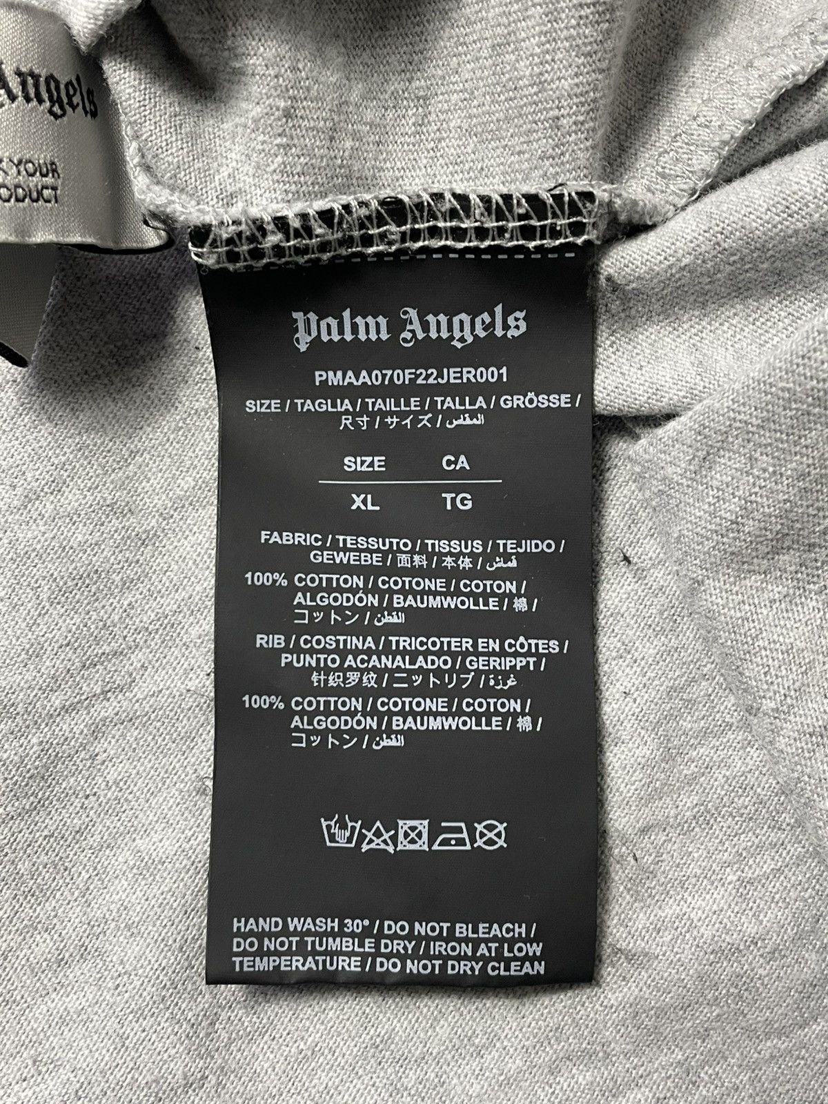Palm Angels Palm Angels Small Classic Logo Grey Tee T Shirt XL Size US XL / EU 56 / 4 - 5 Thumbnail
