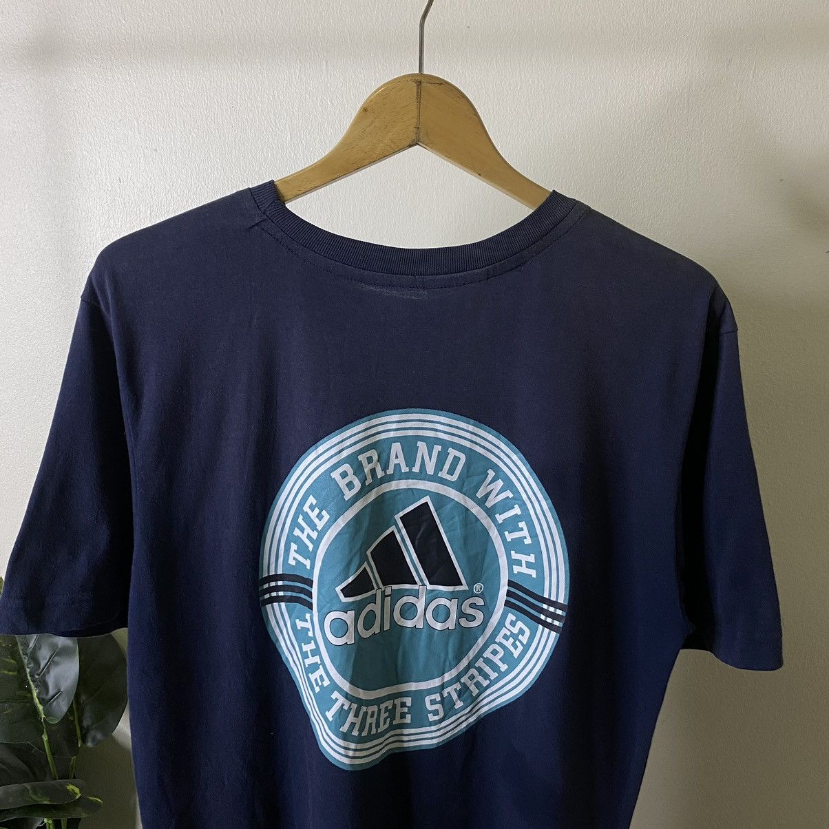 Adidas Vintage 1990s Adidas Big Logo T Shirt Size US M / EU 48-50 / 2 - 2 Thumbnail