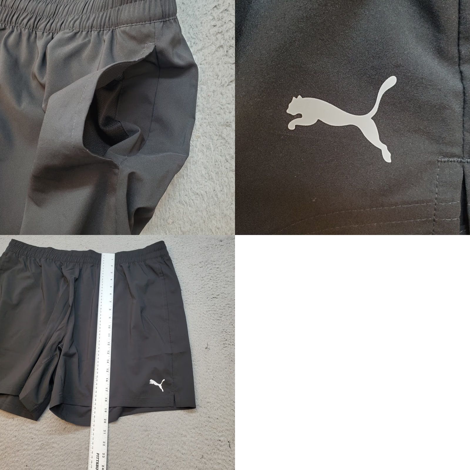 Puma PUMA Running Shorts Mens XXL Black Comfort Moisture Wicking Elastic Waist athletic shorts Size US 39 - 8 Thumbnail