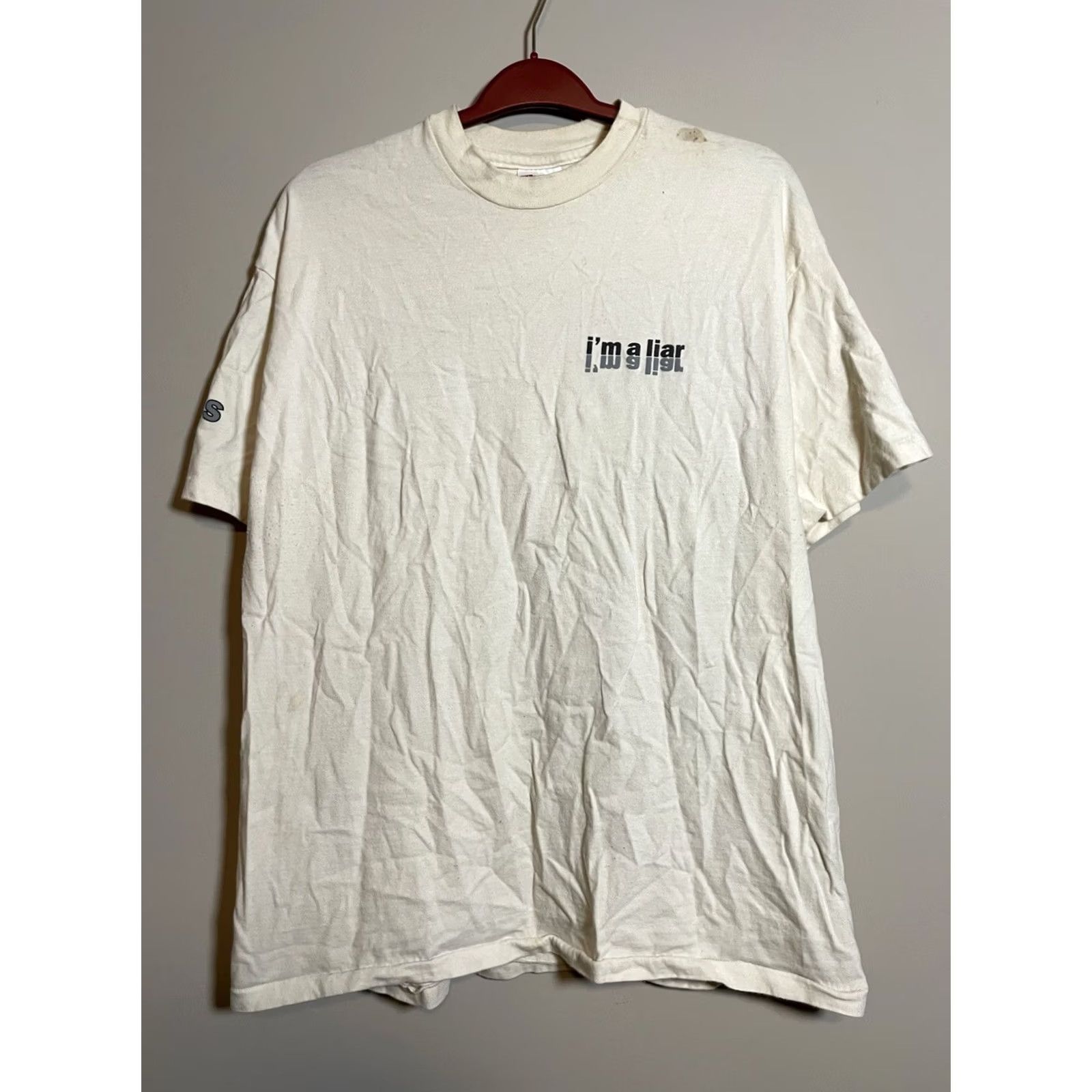Hanes VINTAGE 1994 Rollins Band I’m A Liar T-Shirt Hanes White XL Men Short Sleeve Crew Neck Cotton Band Summer 90s Mens Size US XL / EU 56 / 4 - 4 Thumbnail