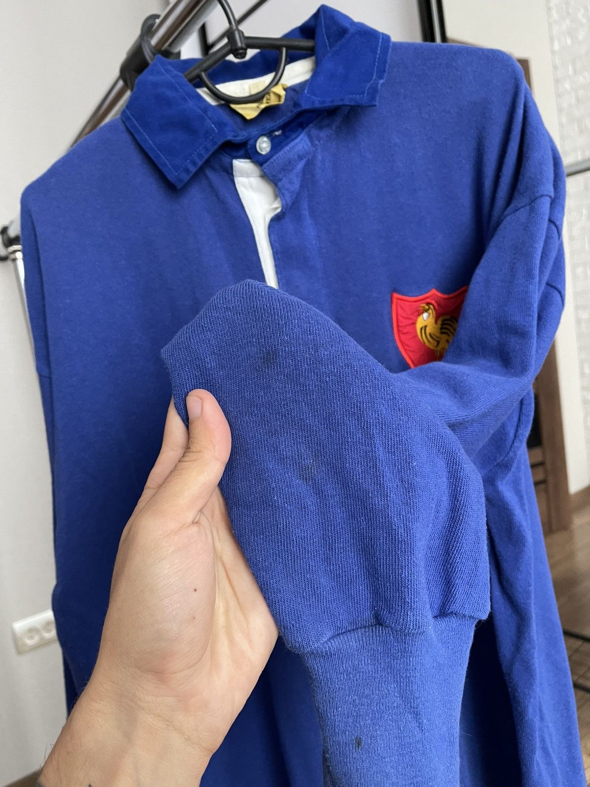 Vintage France Rugby Vintage Sweatshirt Pullover 70s 80s Size US XL / EU 56 / 4 - 13 Thumbnail