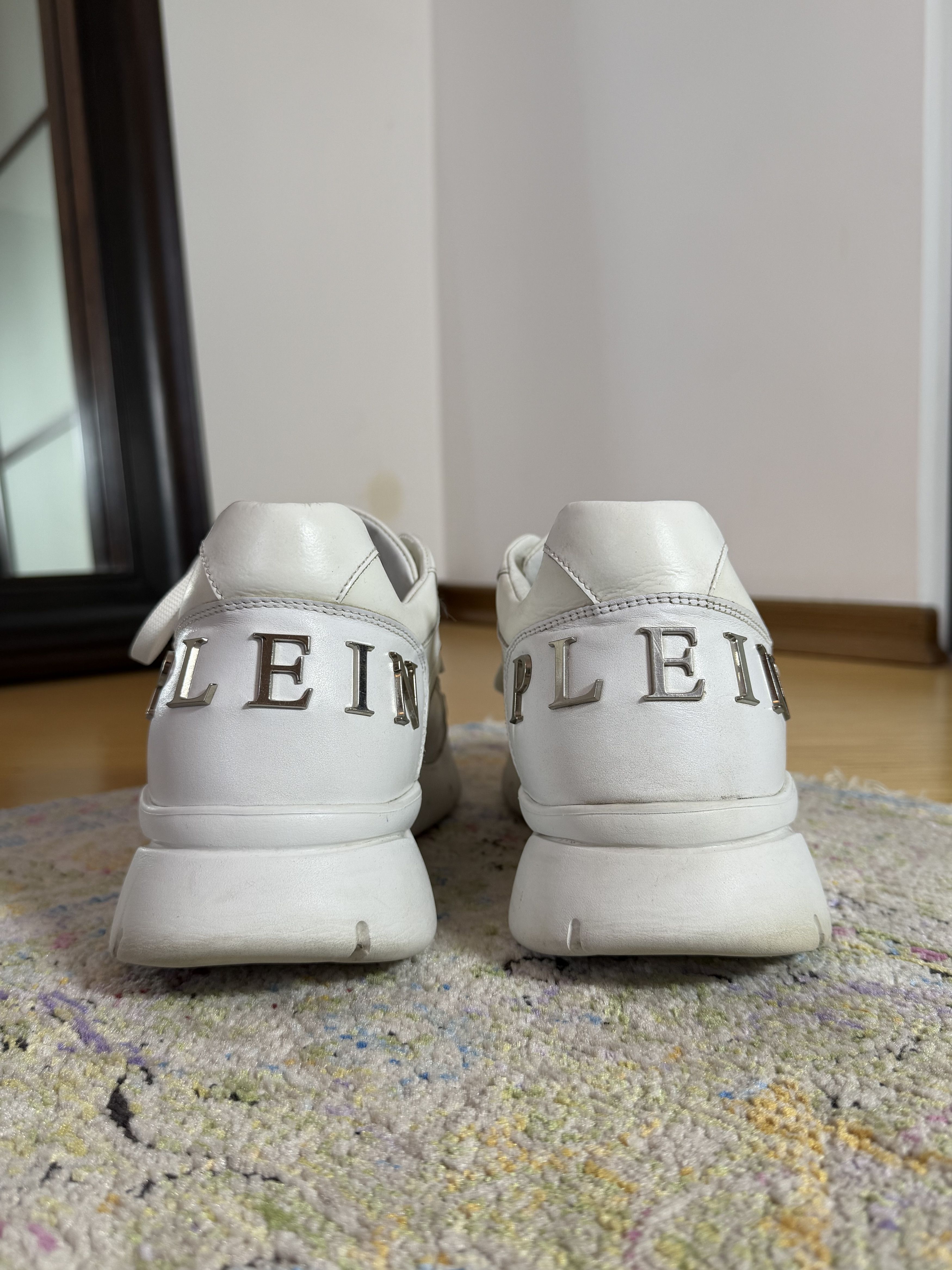 Philipp Plein Philipp Plein Runner White Logo Sneakers Size US 12 / EU 45 - 4 Thumbnail