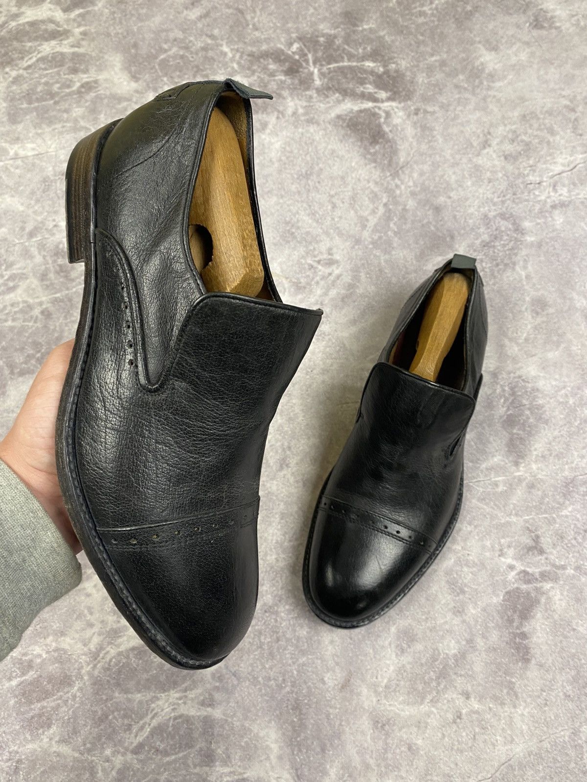 Barracuda Barracuda Italian Black Leather Shoes Size: 40 Size US 7 / EU 40 - 1 Thumbnail