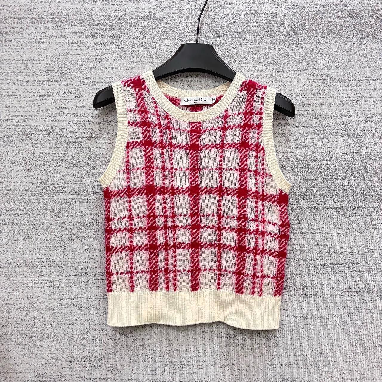 Dior Dior Plaid Mohair Blend Sweater Vest Size FR 36 Size XS / US 0-2 / IT 36-38 - 1 Thumbnail