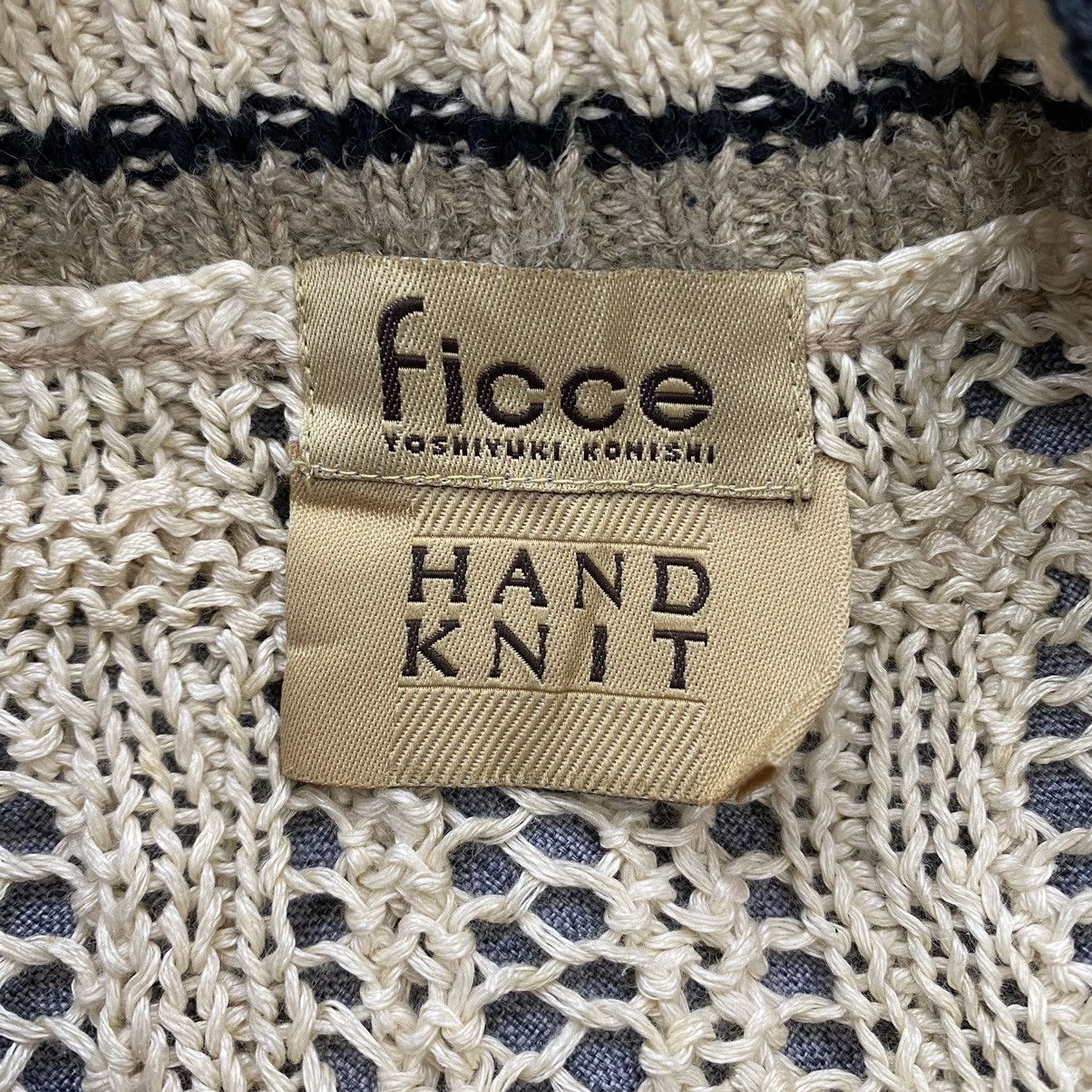 Japanese Brand FICCE By Yoshiyuki Konishi Japanese Brand Hand Knit ButtonUp Size US XL / EU 56 / 4 - 5 Thumbnail