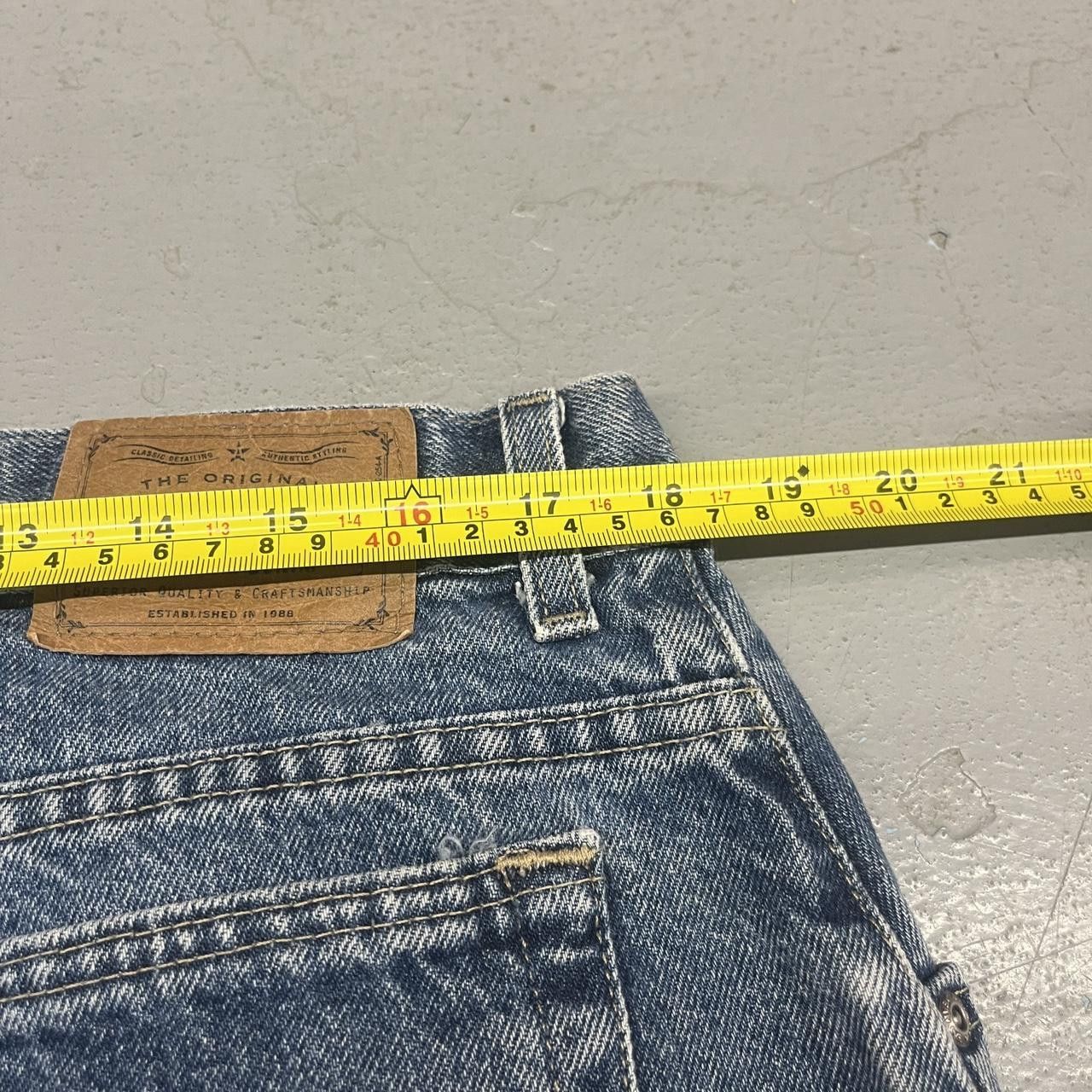 Arizona Jean Co. VTG Y2K Arizona Jeans Relaxed Fit Baggy Dark Jean Shorts Size US 38 / EU 54 - 5 Thumbnail