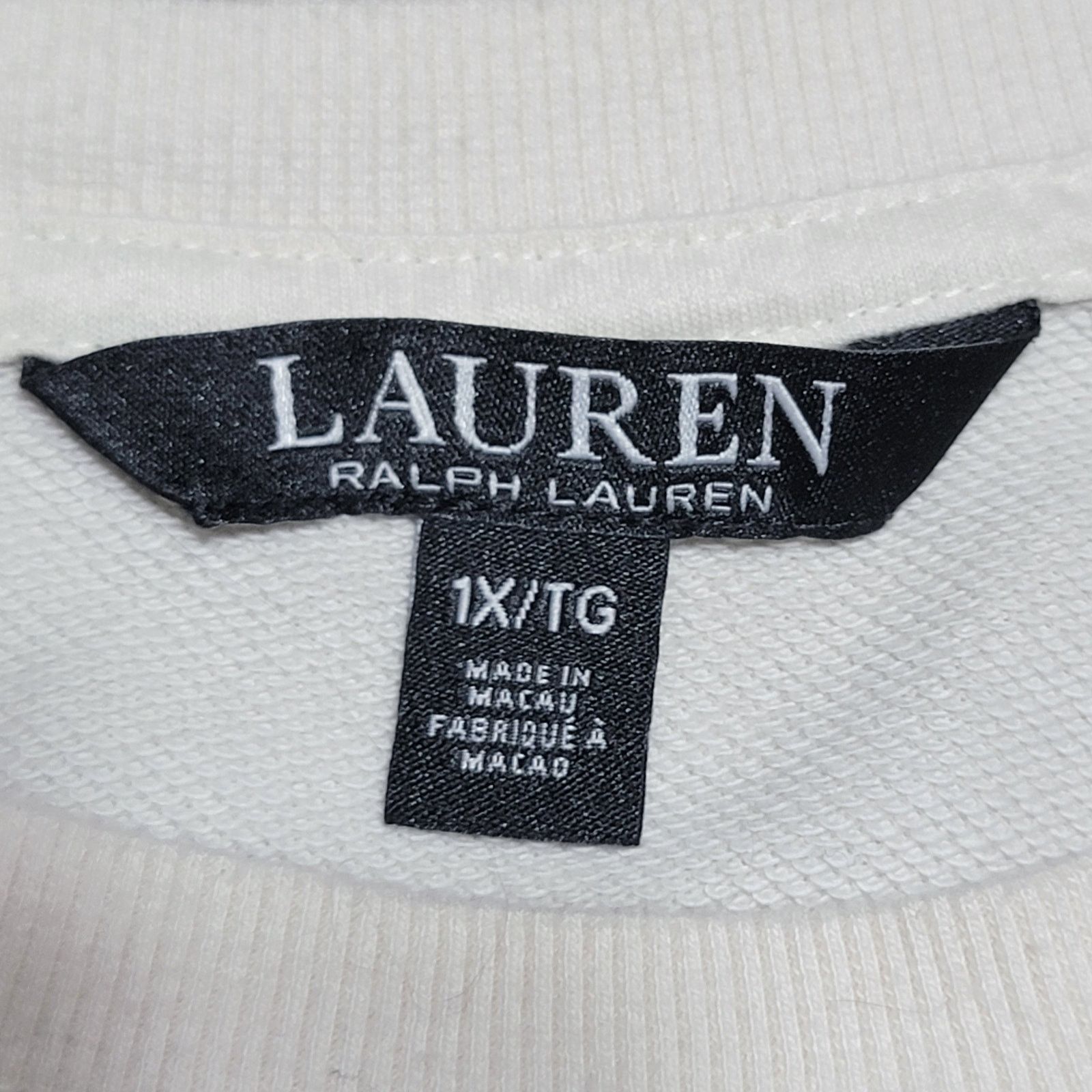 Lauren Ralph Lauren Lauren Ralph Lauren LS Crewneck Classic Sweatshirt - Size 1X Size XL / US 12-14 / IT 48-50 - 4 Thumbnail