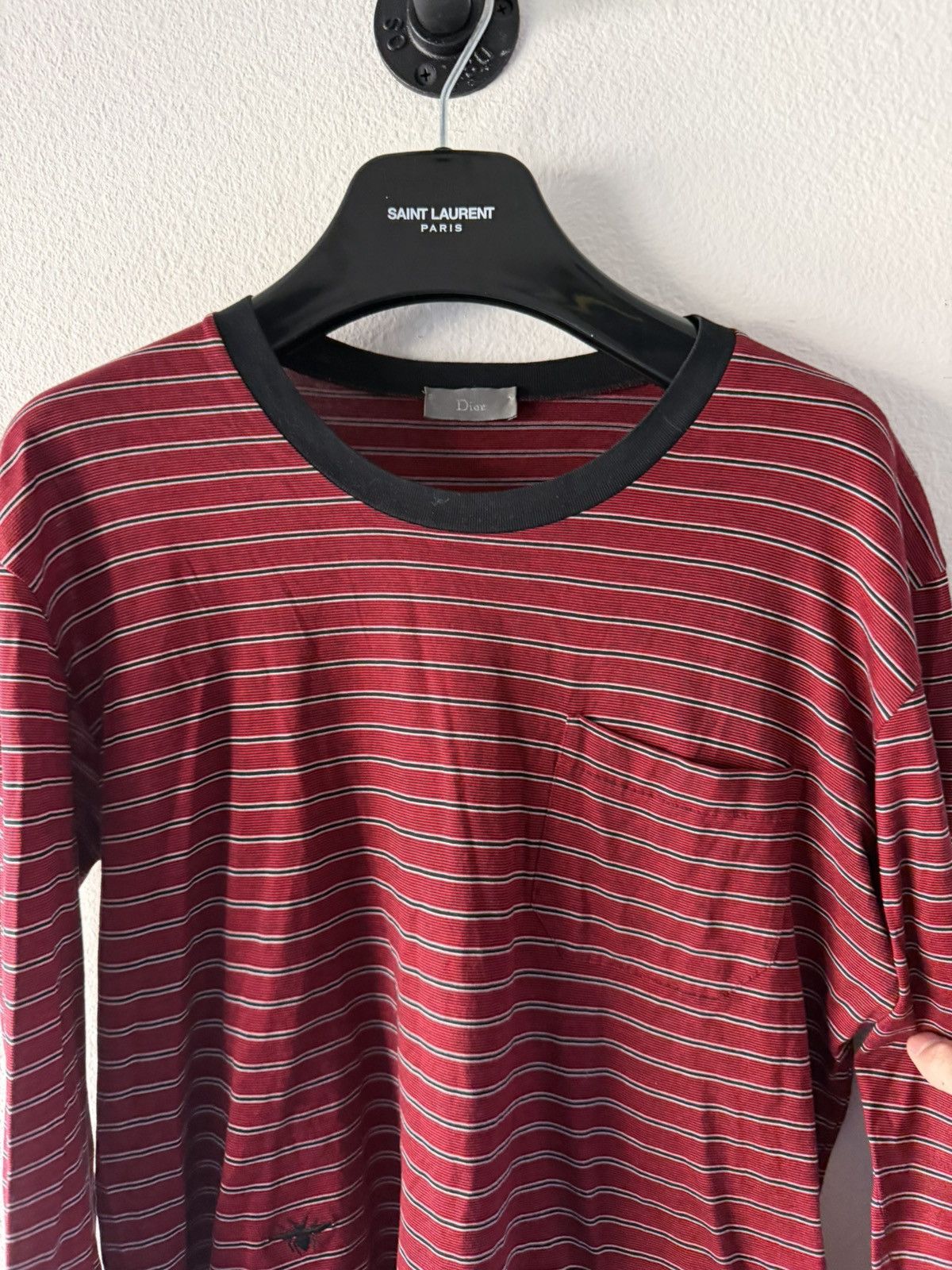 Dior AW09 Striped Bee Pocket Longsleeve Tee S Size US S / EU 44-46 / 1 - 2 Thumbnail