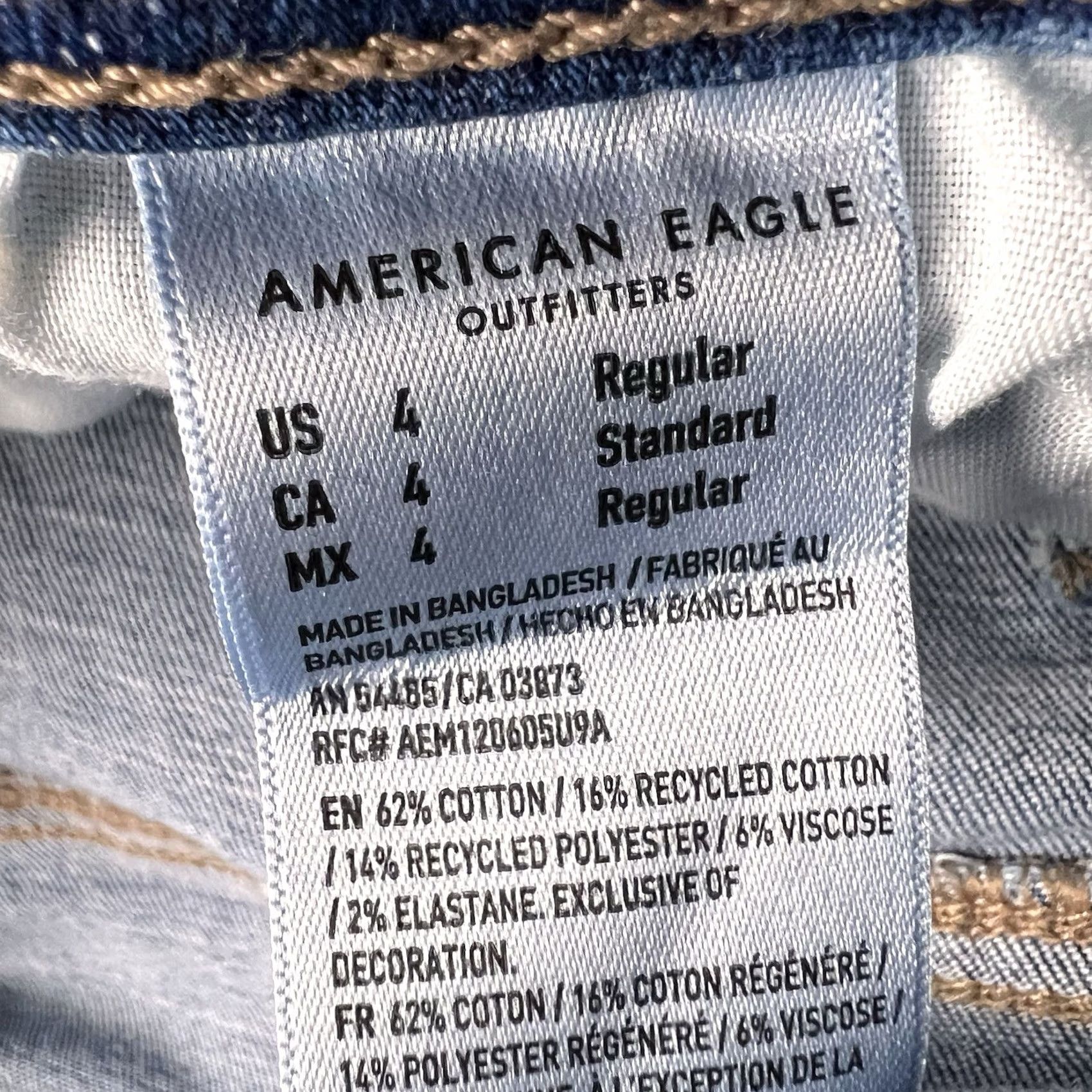 American Eagle Outfitters American Eagle Outfitters Jeans Boots Cut Womens 4 Blue Bootcut Stretch 28x31 Blue Boho 90s Womens Size 27" / US 4 / IT 40 - 5 Thumbnail