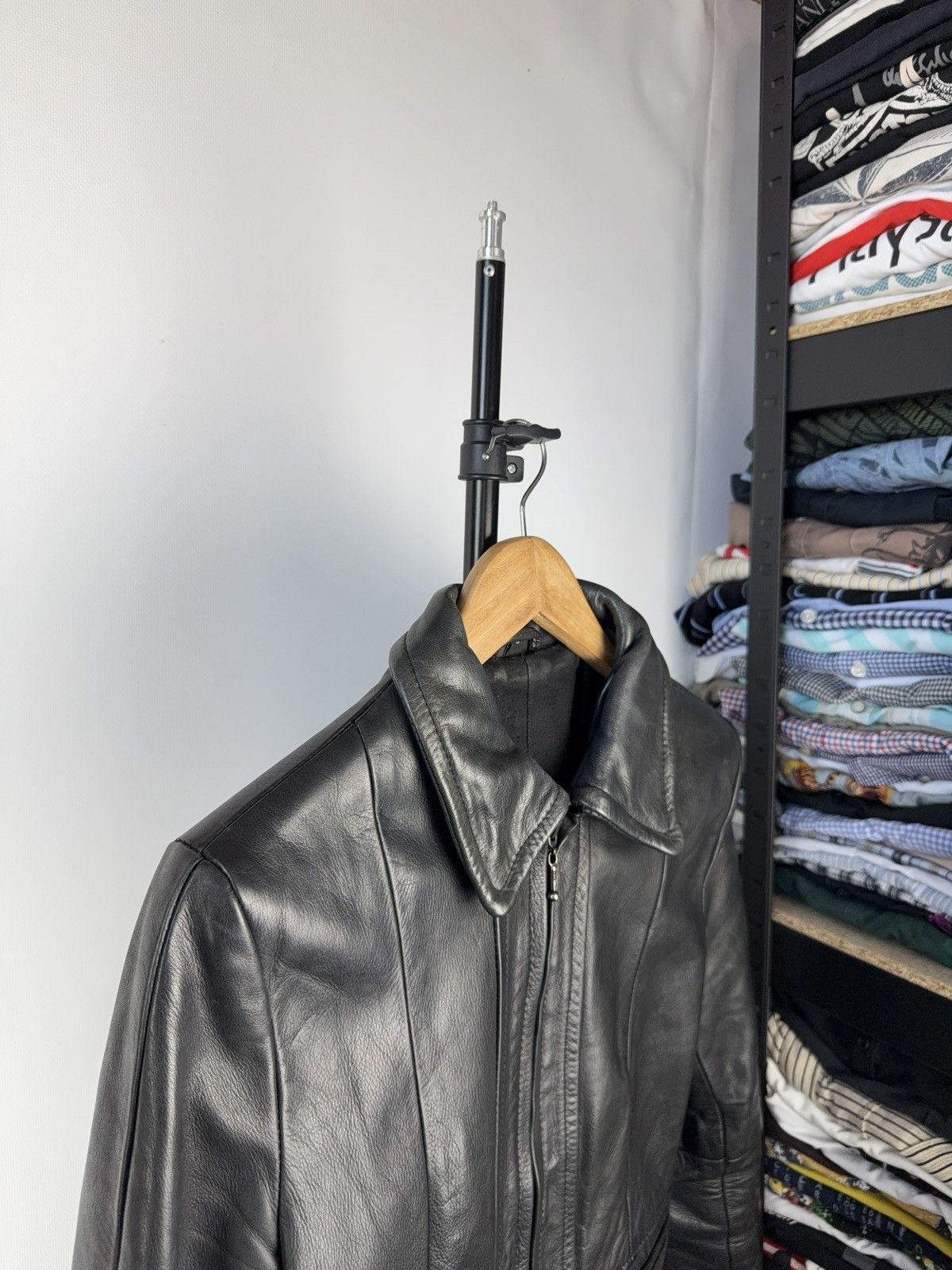 VINTAGE 90’s Rock Y2K LEATHER MOTO Racing BIKER JACKET