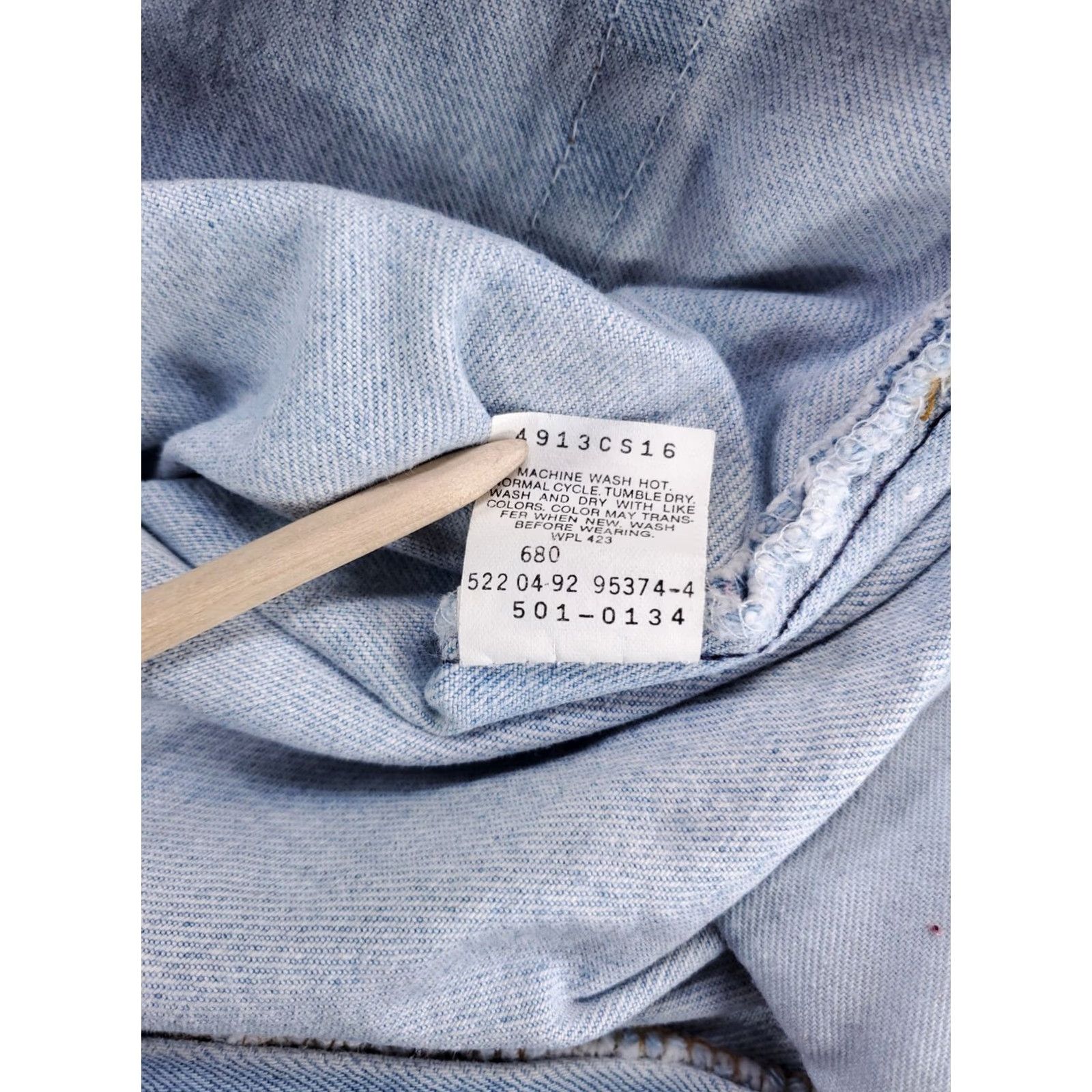 Levi's VINTAGE Levi's 501 Jeans 90s Light Blue Mens 37 x 32 Straight Mens Size US 37 - 4 Thumbnail