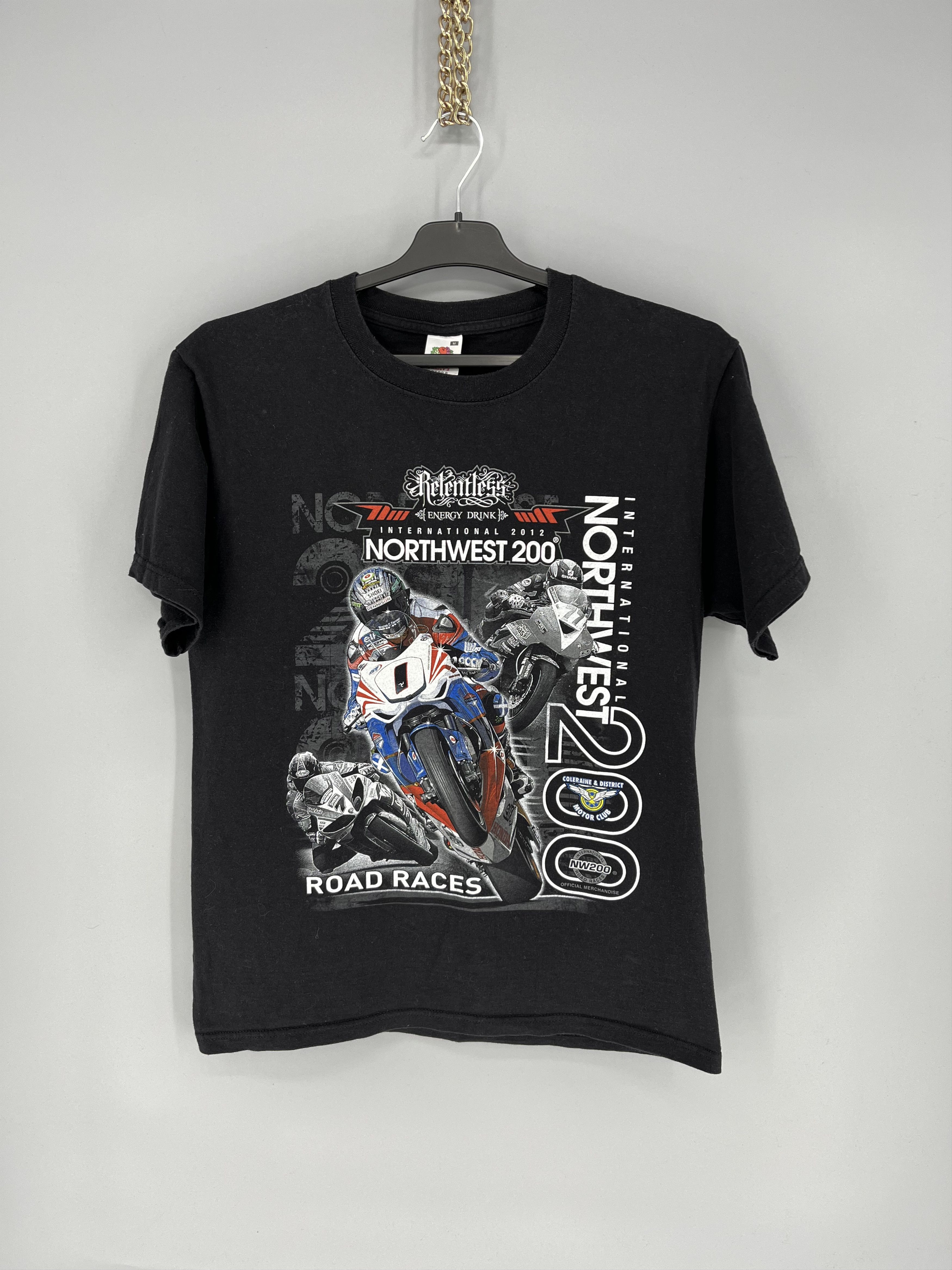 Vintage Vintage 2012 North West 200 Road Racer Honda Moto Black Tee Size US M / EU 48-50 / 2 - 1 Thumbnail